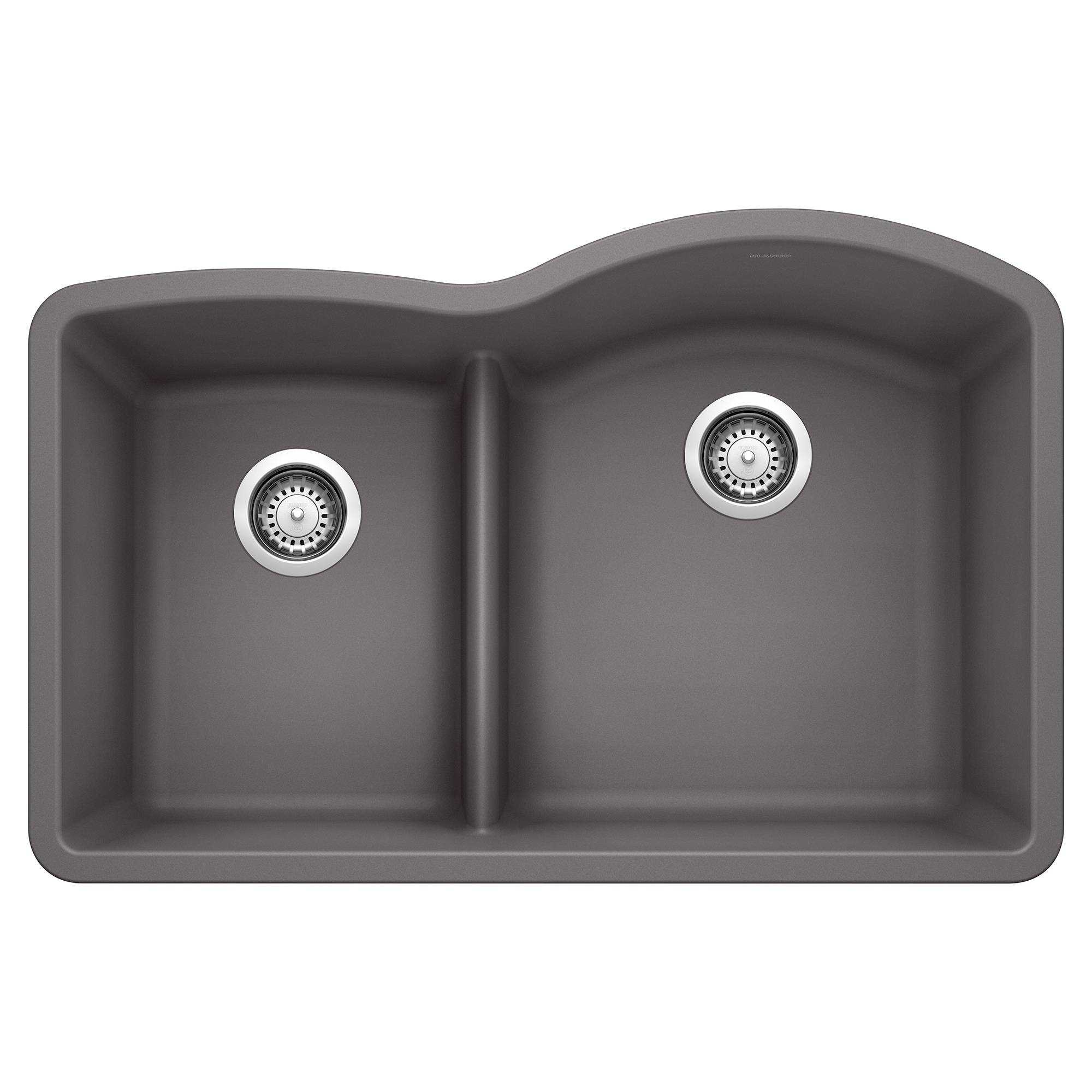 BLANCO 441600 Diamond Silgranit Undermount 32-in x 21-in Granite Double offset bowl Kitchen Sink