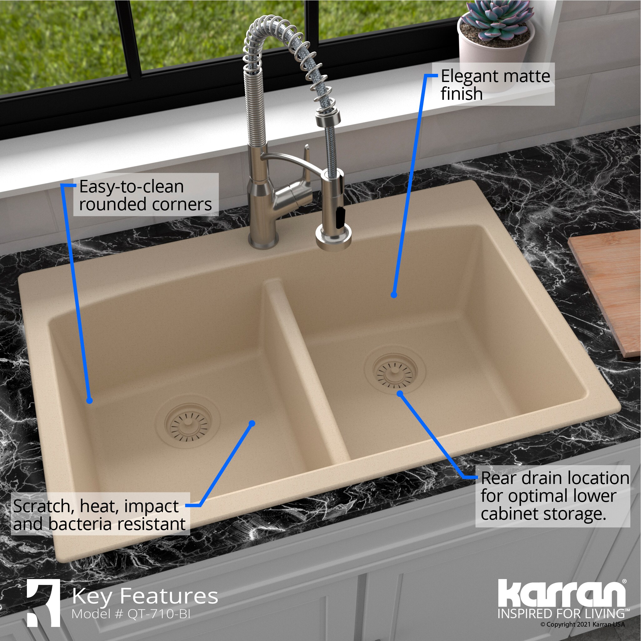 Karran QT-710-BI-PK1 Kitchen-Sinks - View #8