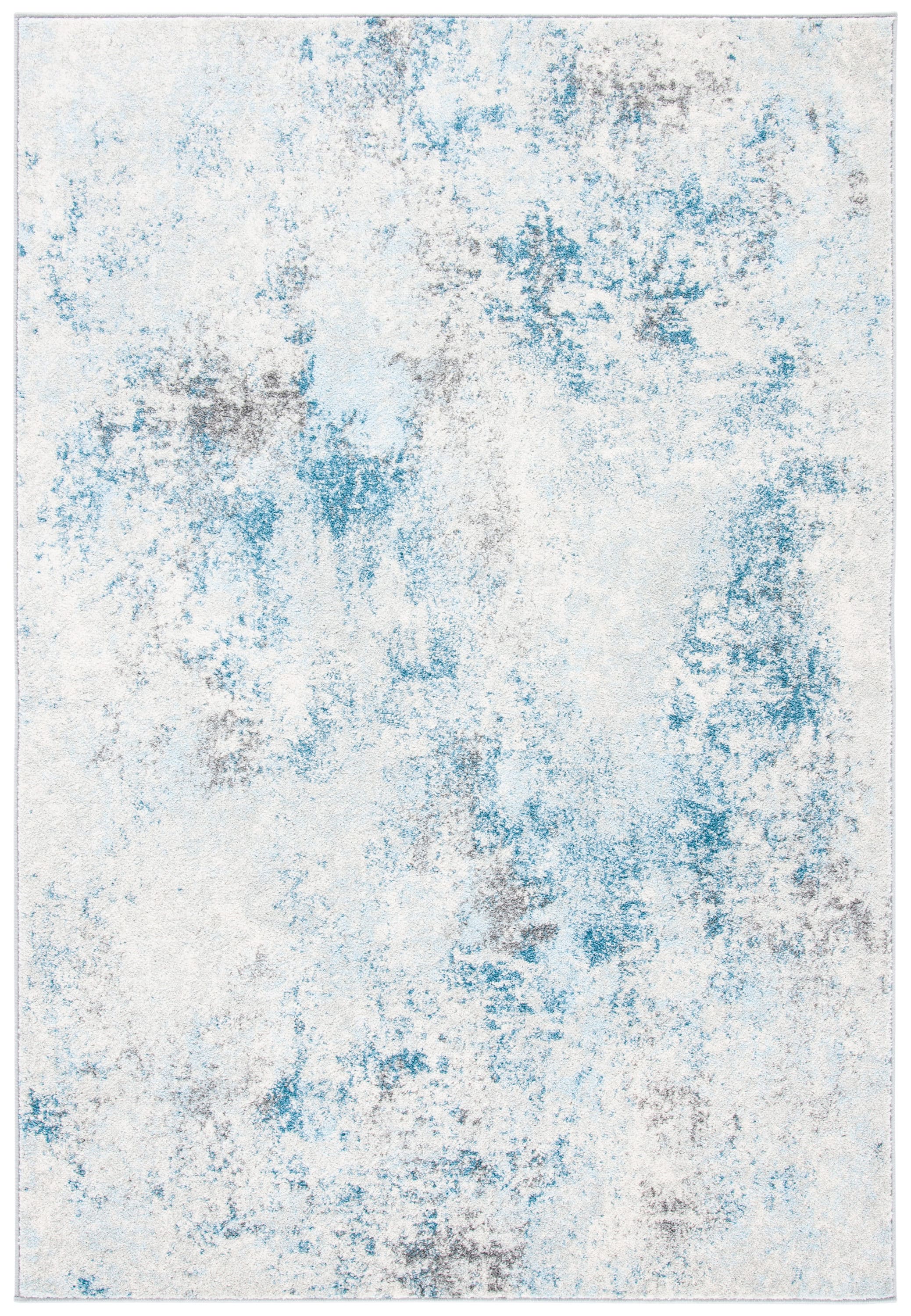 Safavieh TUL209A-5 Tulum Ilze 5 x 8 (ft) Loomed Polypropylene Ivory/Blue Rectangular Indoor Distressed/Overdyed Farmhouse/Cottage Area rug