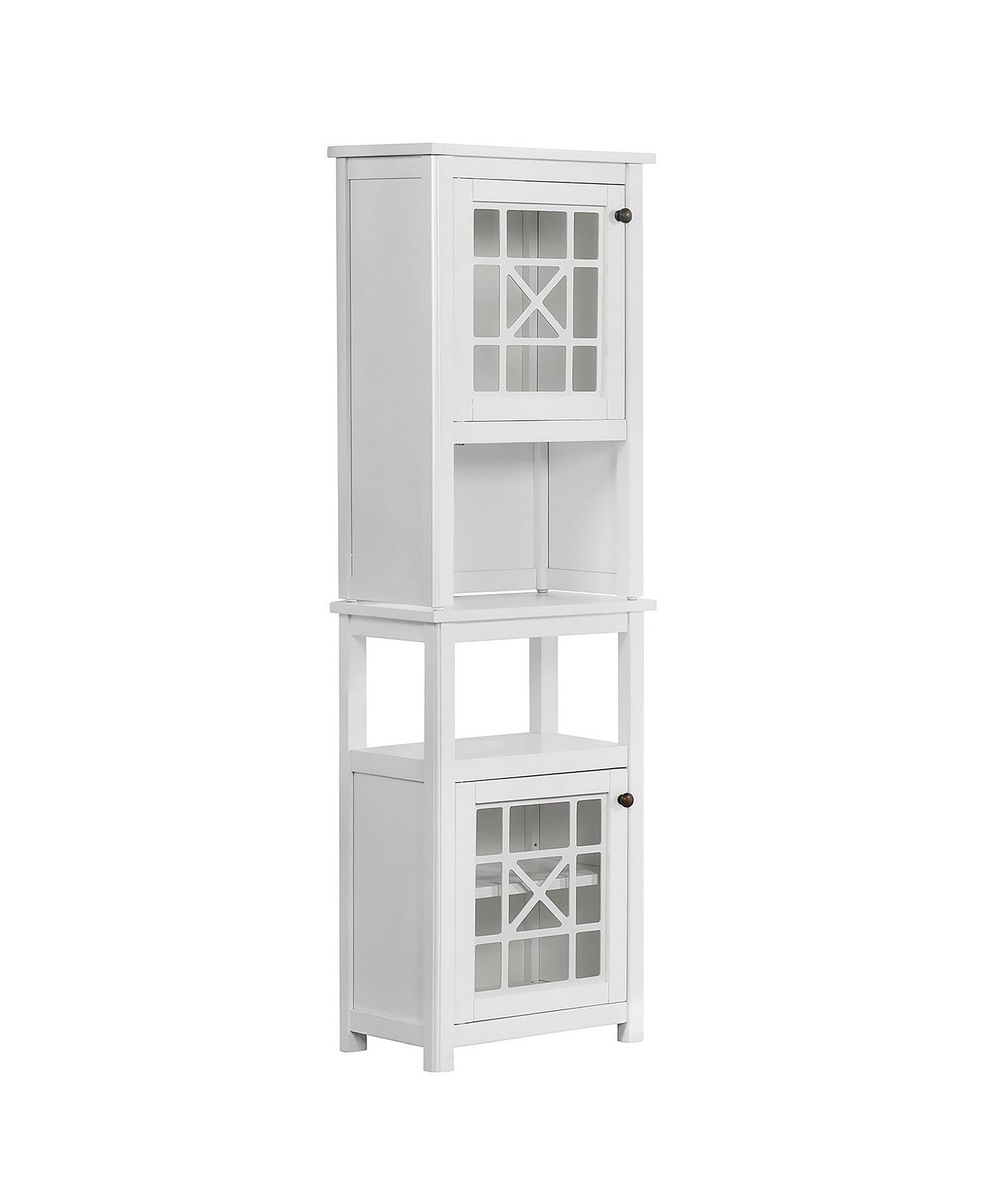 Alaterre Furniture 17-in x 29-in x 12-in White Wood Freestanding Linen Cabinet