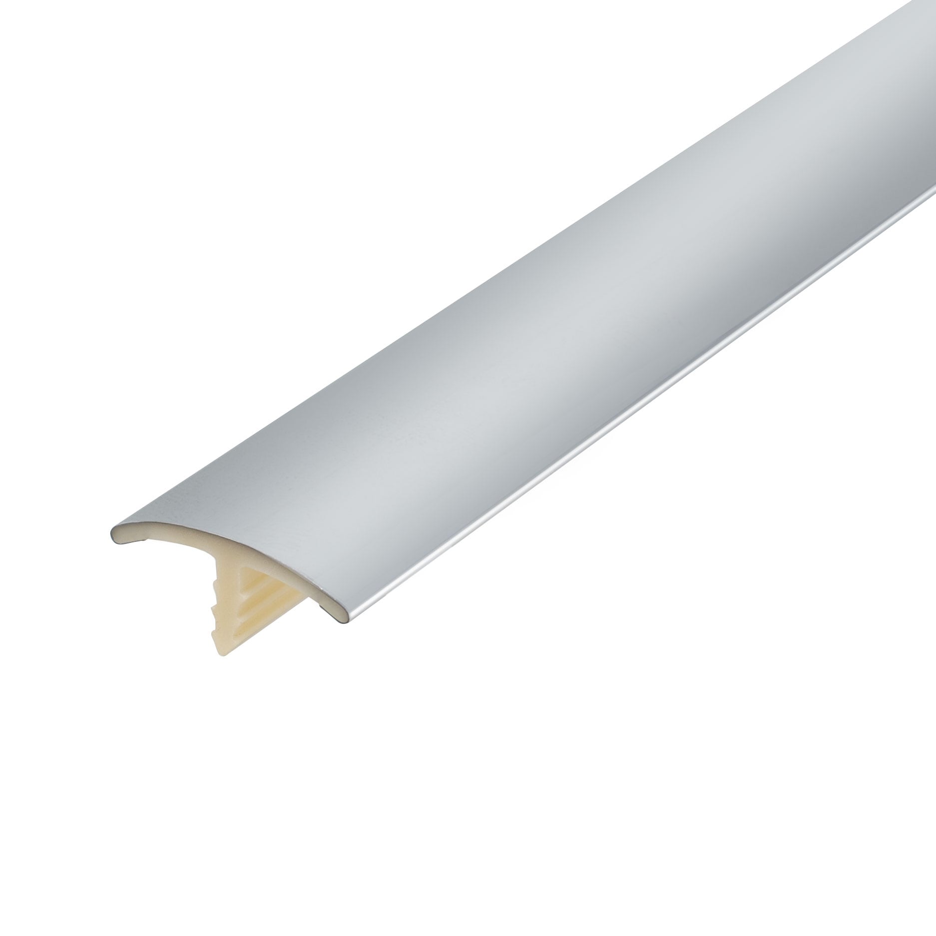 Outwater 3P1.27.02118 T Molding Tee Mldg 13/16-in Polished Chrome Flexible PVC Metallic Tee Moulding 25-ft Hobby Pack Coil