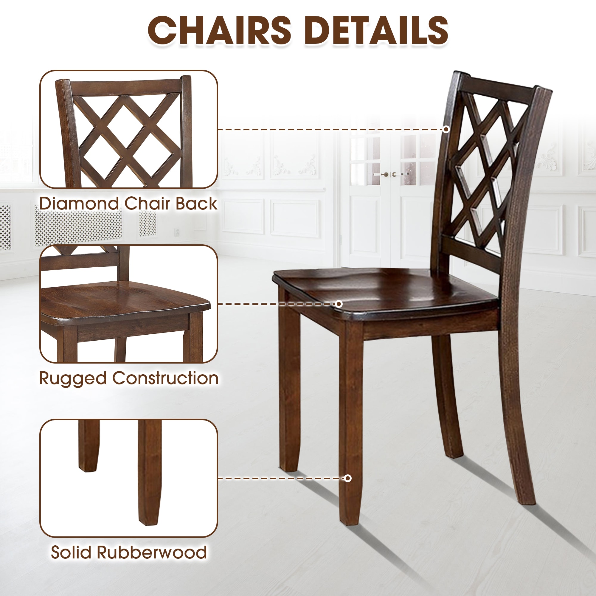 IHOMEadore MDFM3424CH-T-5PK Dining-Sets - View #2