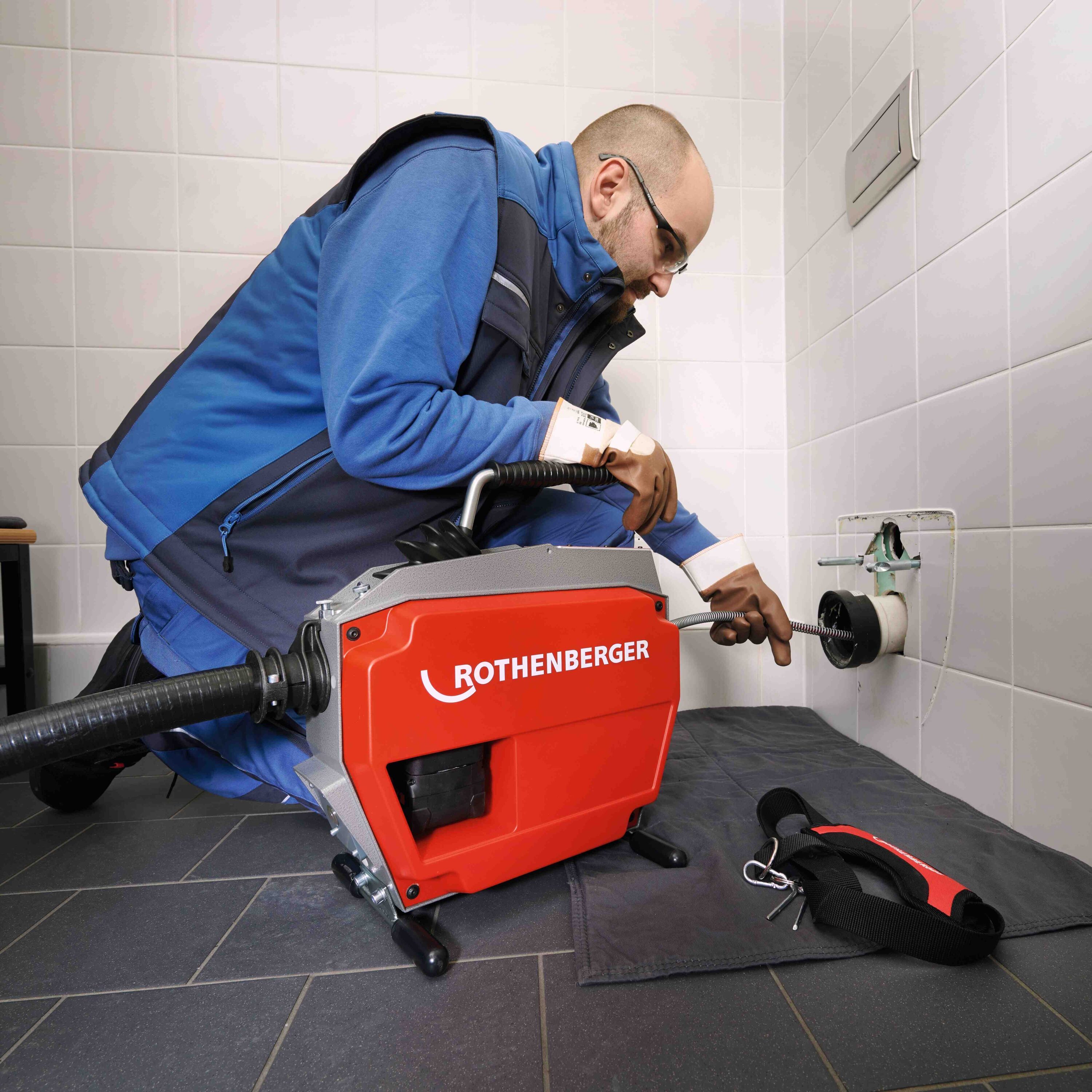 Rothenberger R600 Drain Cleaning Machine With Guide Hose