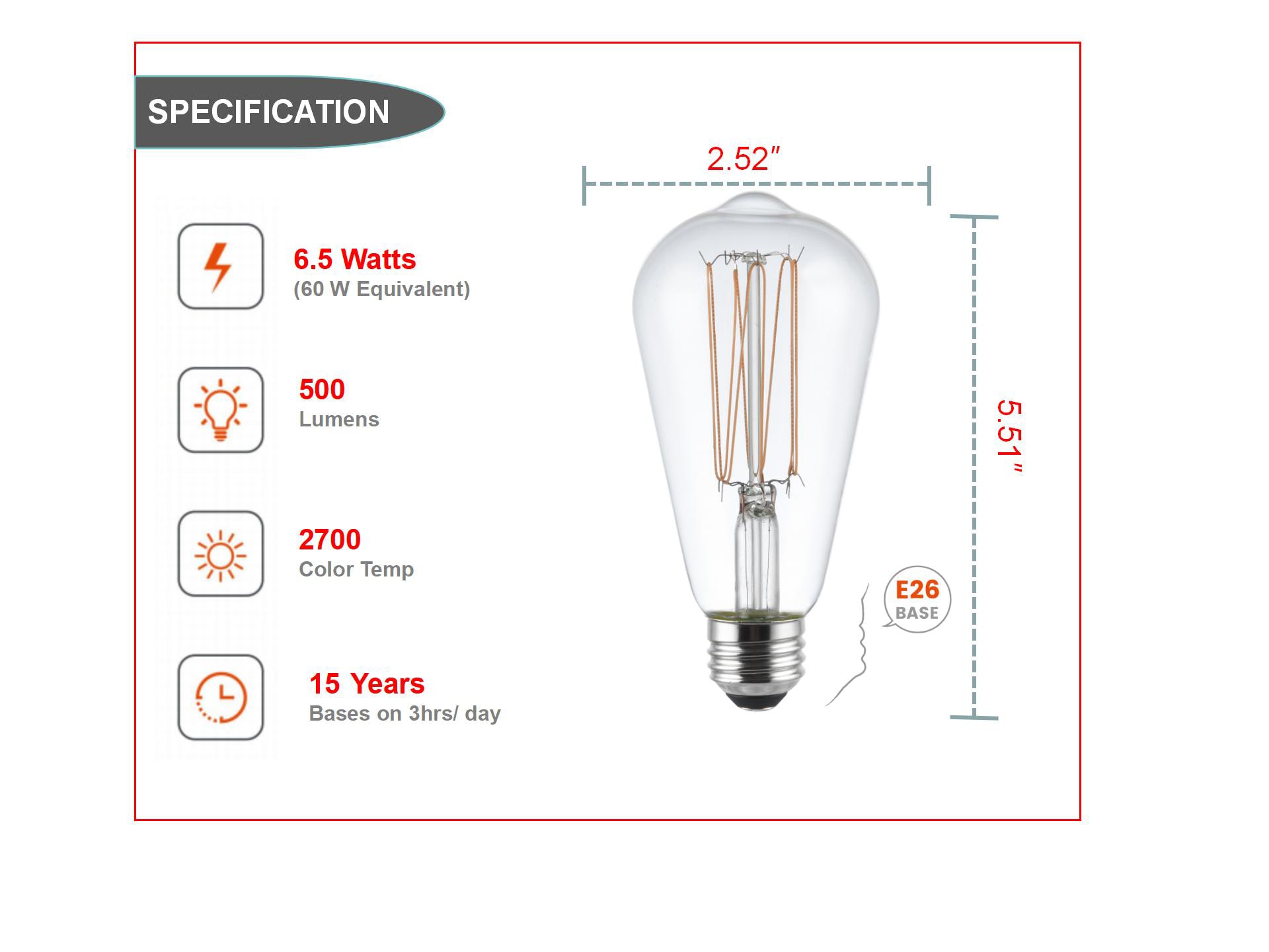 Utilitech 5ST19DG6.5WRNMCL27K3 Led-Lights - View #4