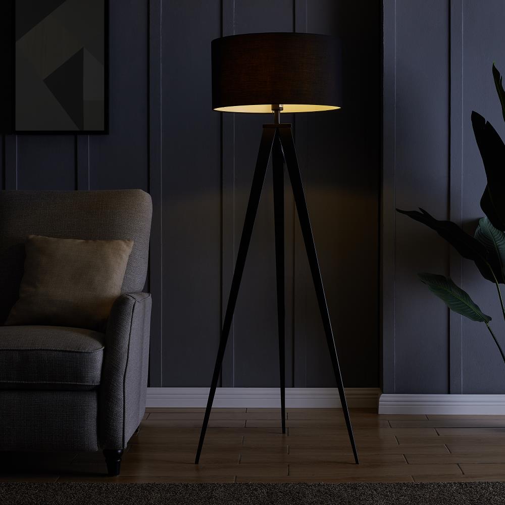 Boston Loft Furnishings Nacmod 60-in Black Shaded Floor Lamp in the ...