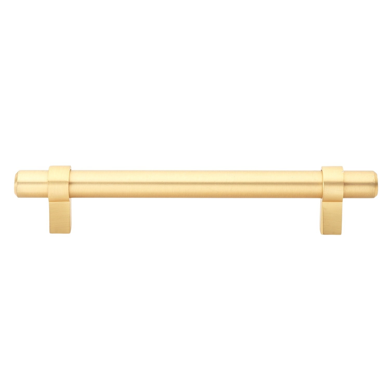 GlideRite Hardware 4007-128-SG-5 5-1/16 in. Center to Center Satin Gold Solid Steel Bar Pull - 4007-128-SG