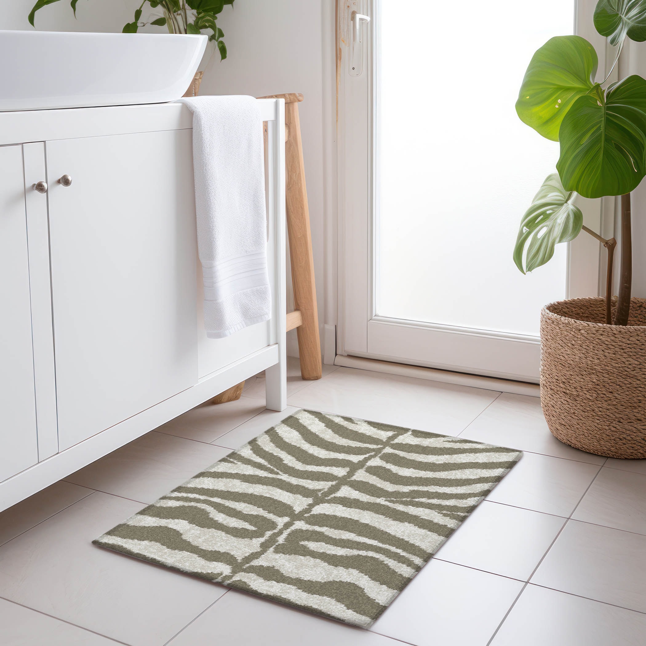 Addison Rugs AMF42TA20X30 Mayfield AMF42TA 2 x 3 (ft) Loomed Polyester Taupe Rectangular Indoor Abstract Machine washable Area rug