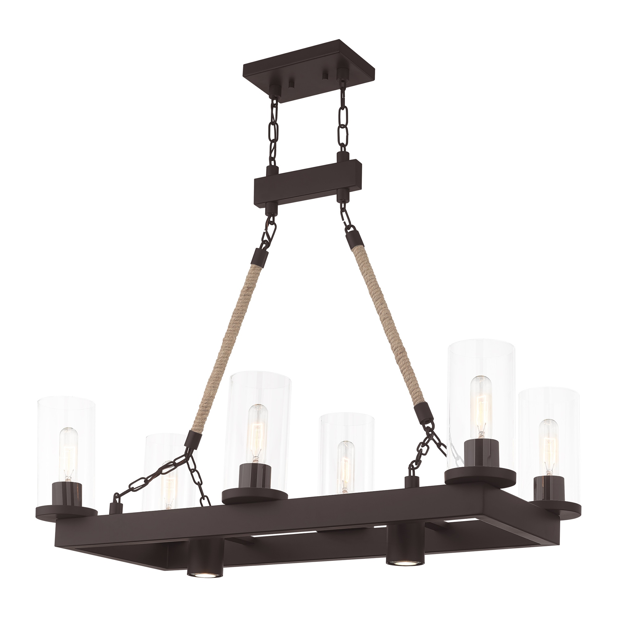 Livex Lighting 41066-07 Metuchen 8 -Light Matte Bronze Transitional For Use in Bathrooms, Bedrooms, Dining Rooms, Foyers, Kitchens, Living Rooms Chandelier