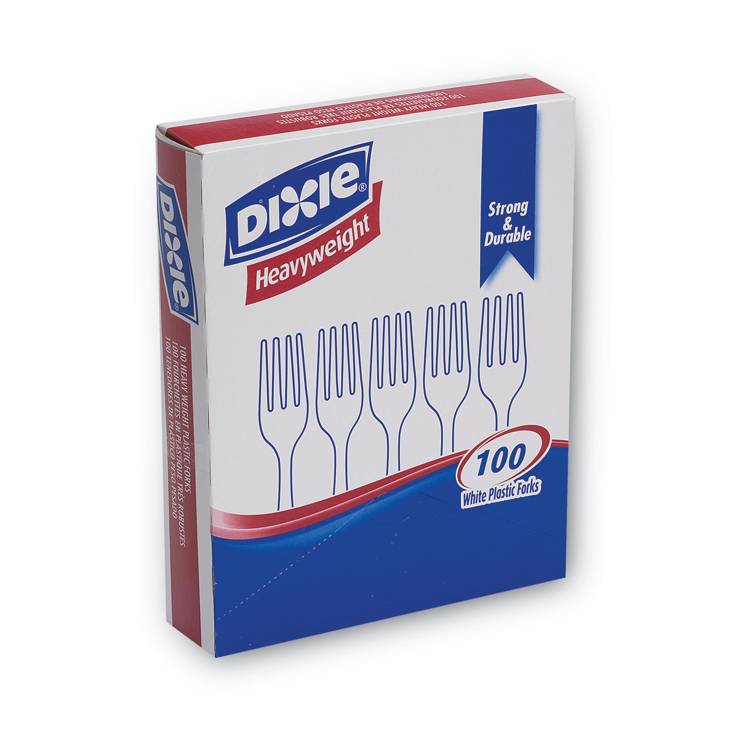 Dixie Plastic Cutlery Heavyweight Fork White 100/Box