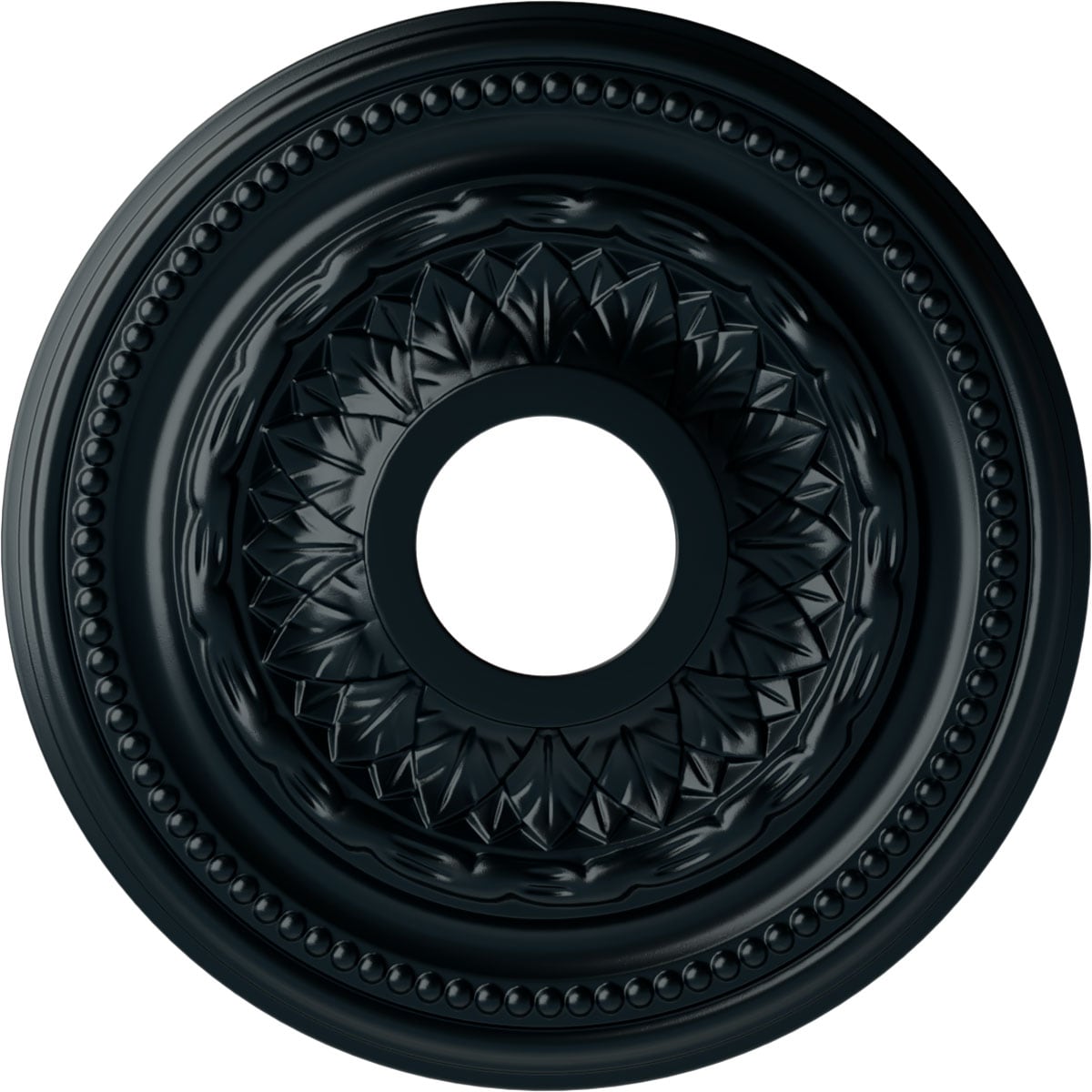 Ekena Millwork CM15GANSF Galway 15.75-in W x 15.75-in L Painted Night Shade Polyurethane Whole Ceiling Medallion