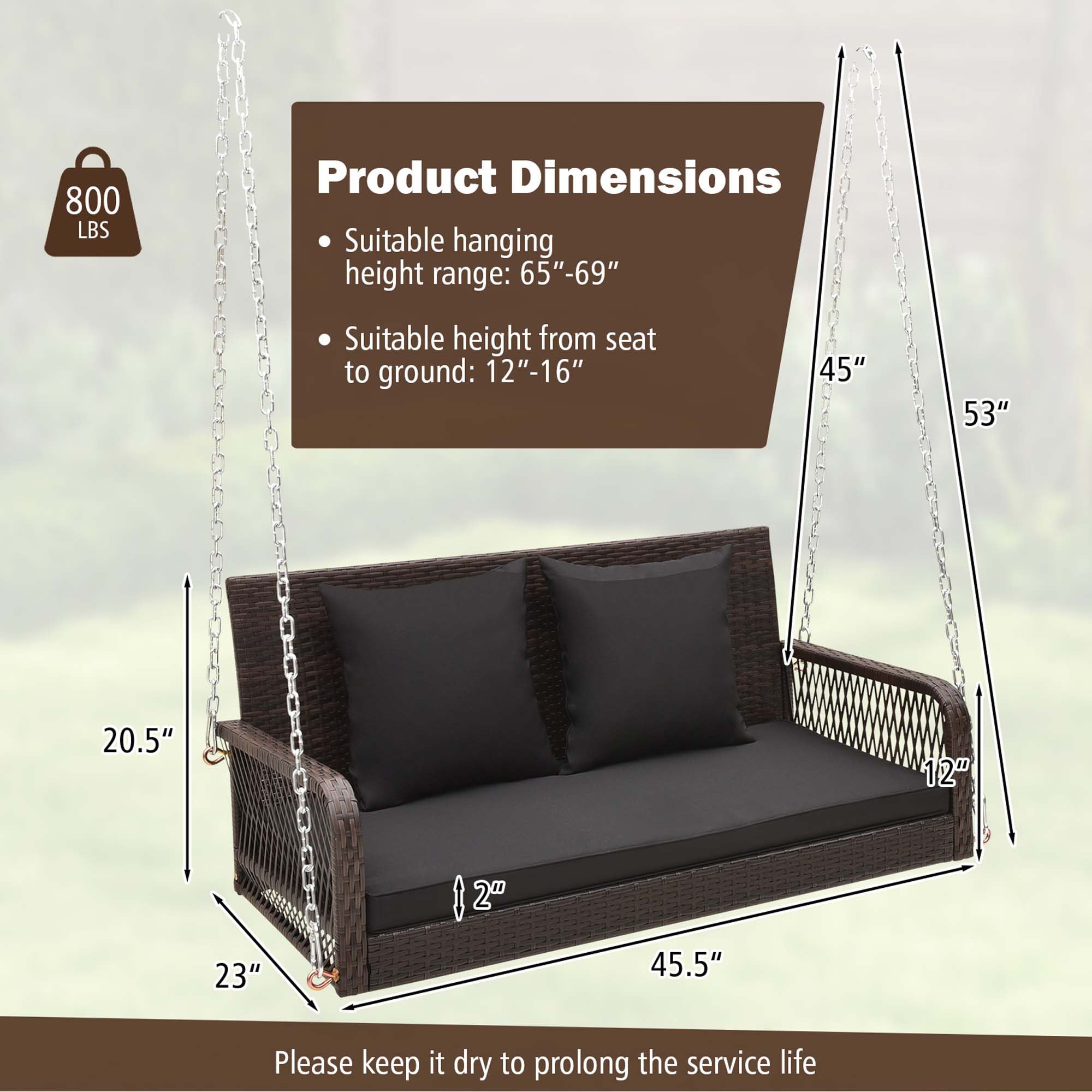 Costway LWS00059 Swing-Gliders - View #2