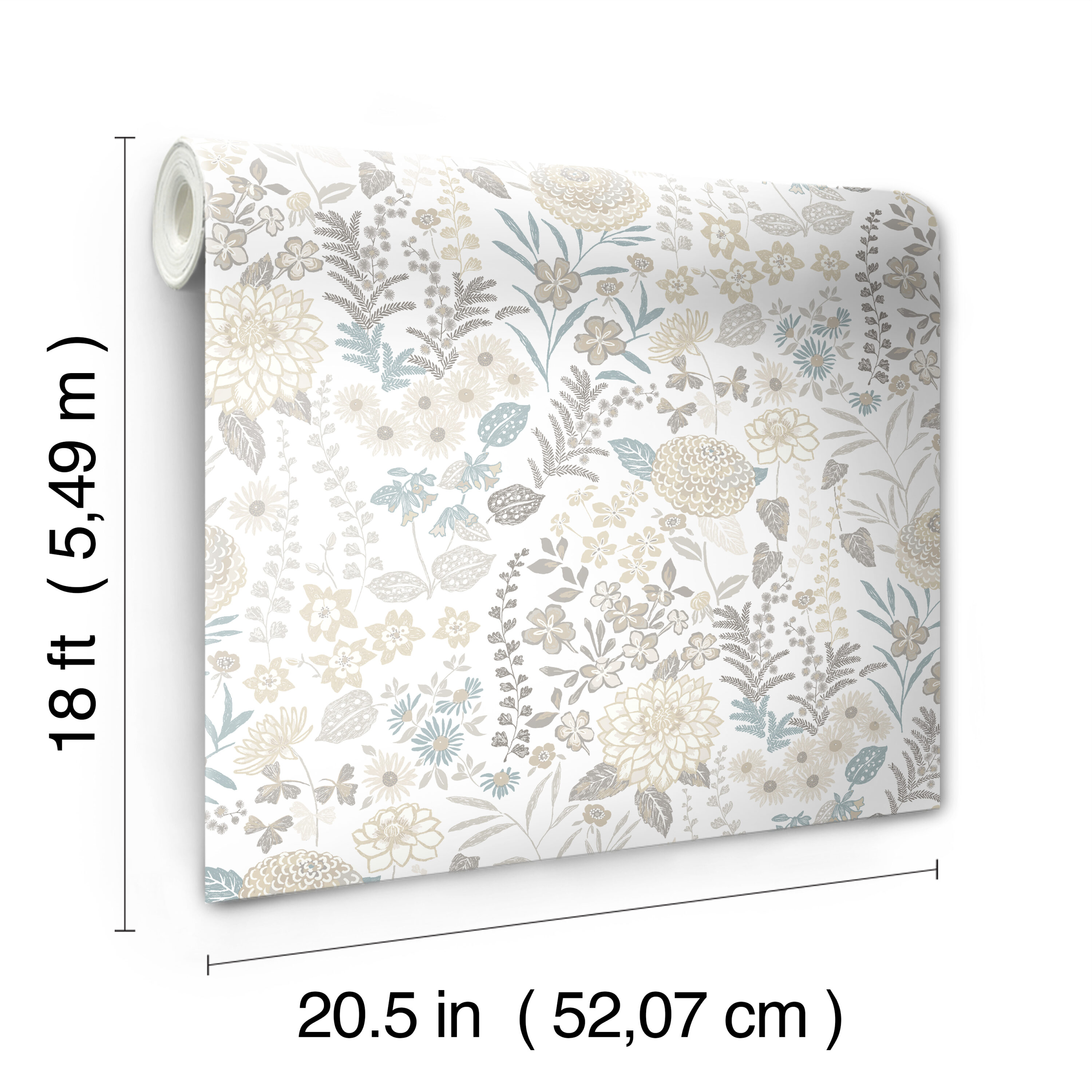 Waverly Waverly Fiona Floral Peel and Stick Wallpaper in the Wallpaper ...