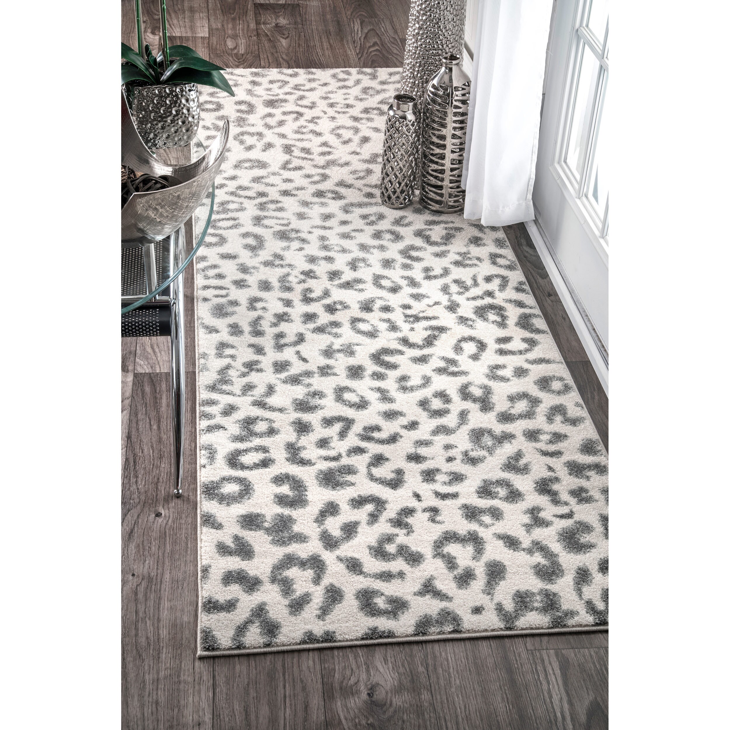 nuLOOM x 10 Gray Indoor Animal Print Area Rug in the Rugs department at 