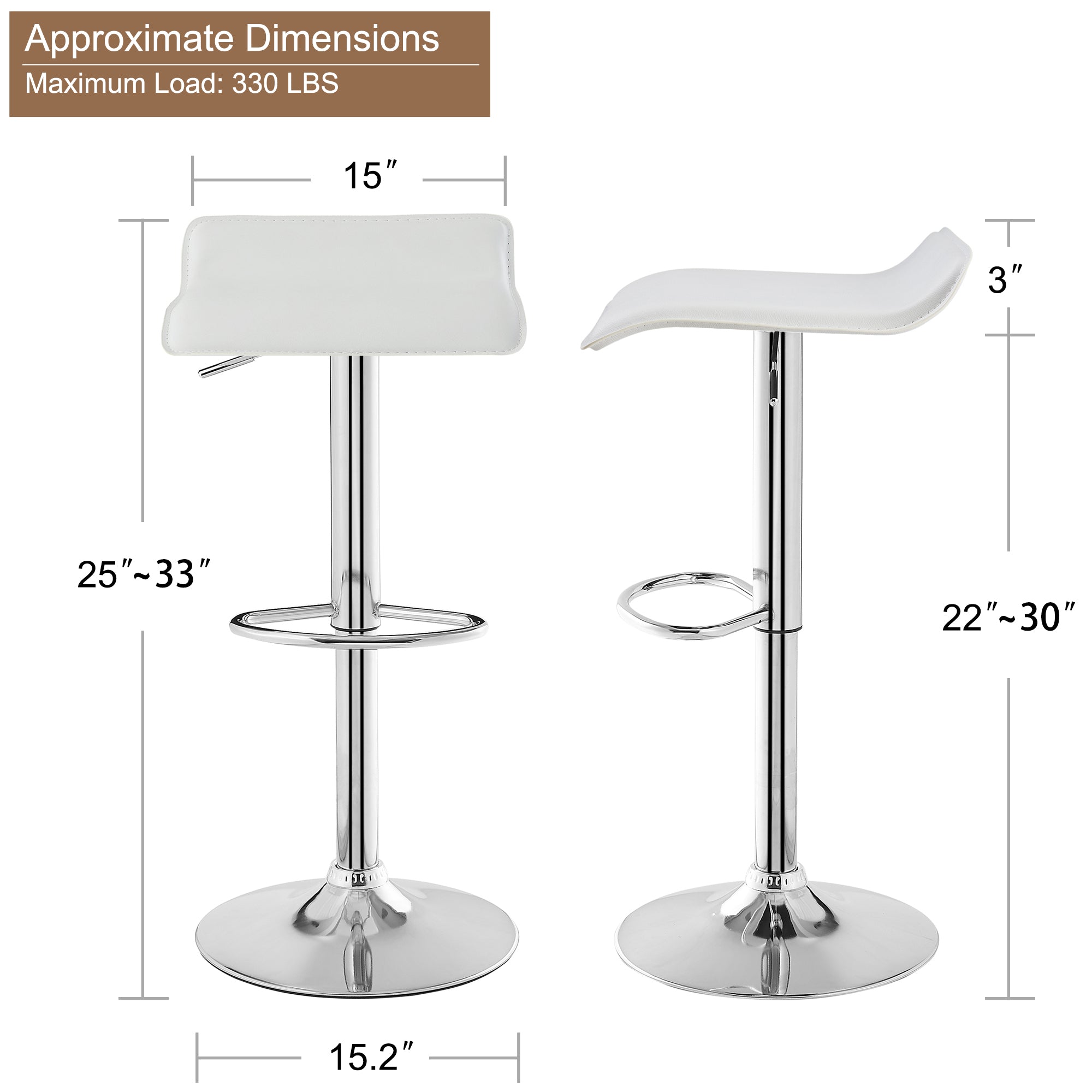 Vecelo LOE-C11-WHT stools - View #3