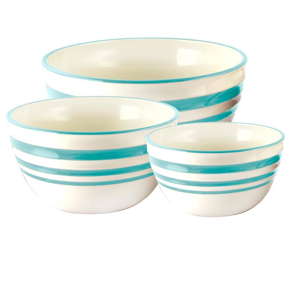 Martha Stewart Collection Striped Mixing Bowls, Set of 3, Created