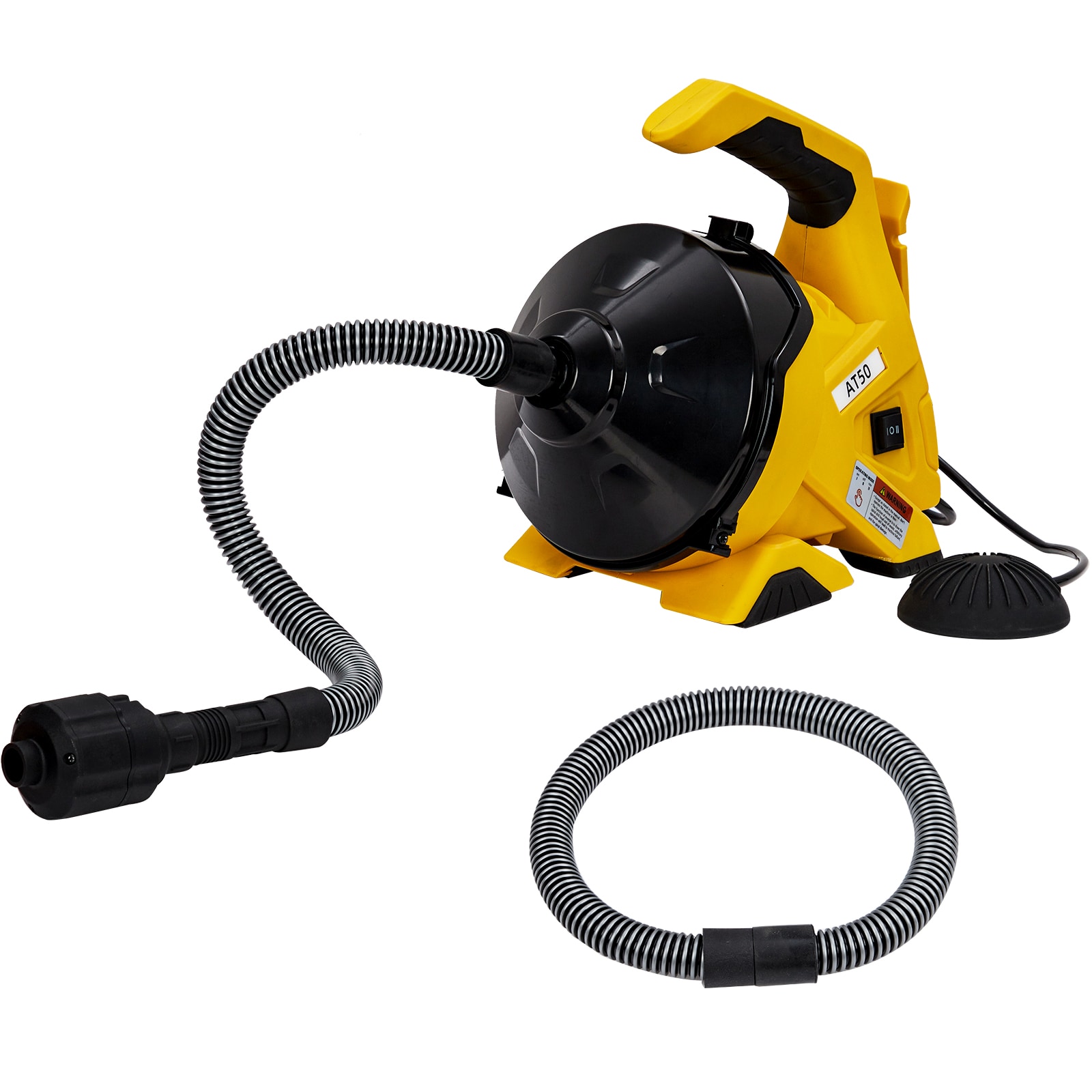 IdealHouse 30Ft Electric Drain Auger Cleaner with Foot Switch and Directional Rocker/ Professional Plumbing Snake for 3/4in to 2in Pipes - Ideal for Sinks Toilets and Floor Drains Cleaning