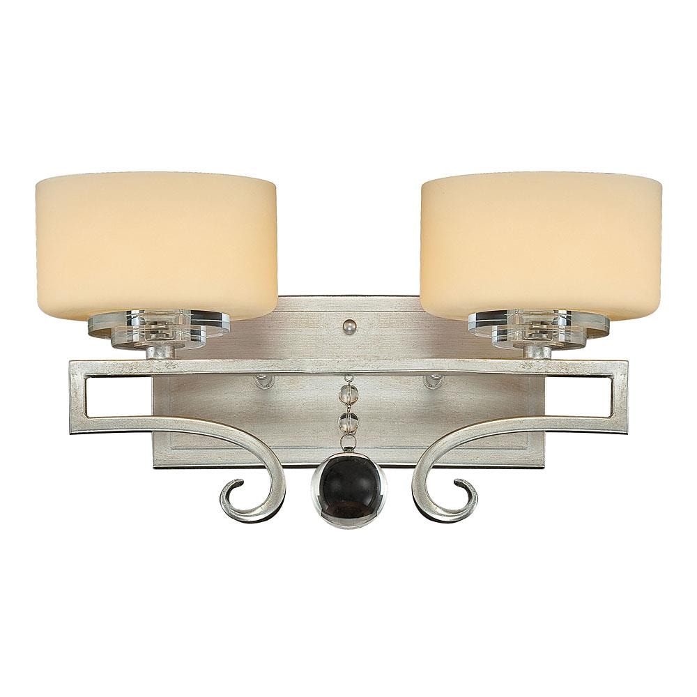  20229121 Shandy 15.25-in 2-Light Silver Sparkle Traditional Vanity Light