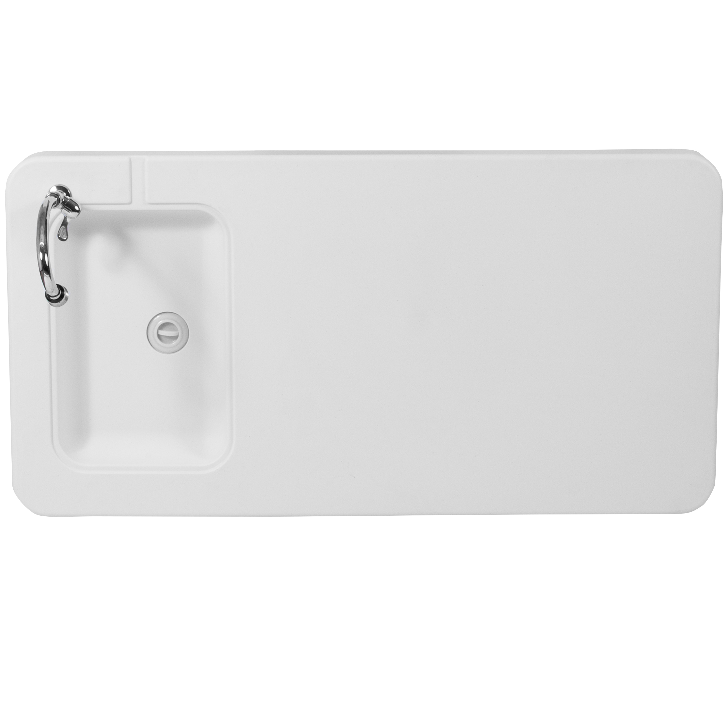 Gray Metal Folding Fish Cleaning Table with Sink, 45"