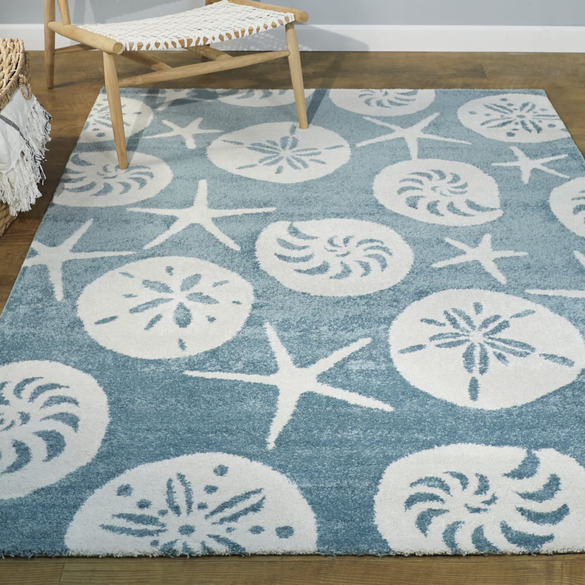 Balta 3008297 Stafford 5 x 7 (ft) Loomed Polypropylene Light Blue Rectangular Indoor Animal print Area rug