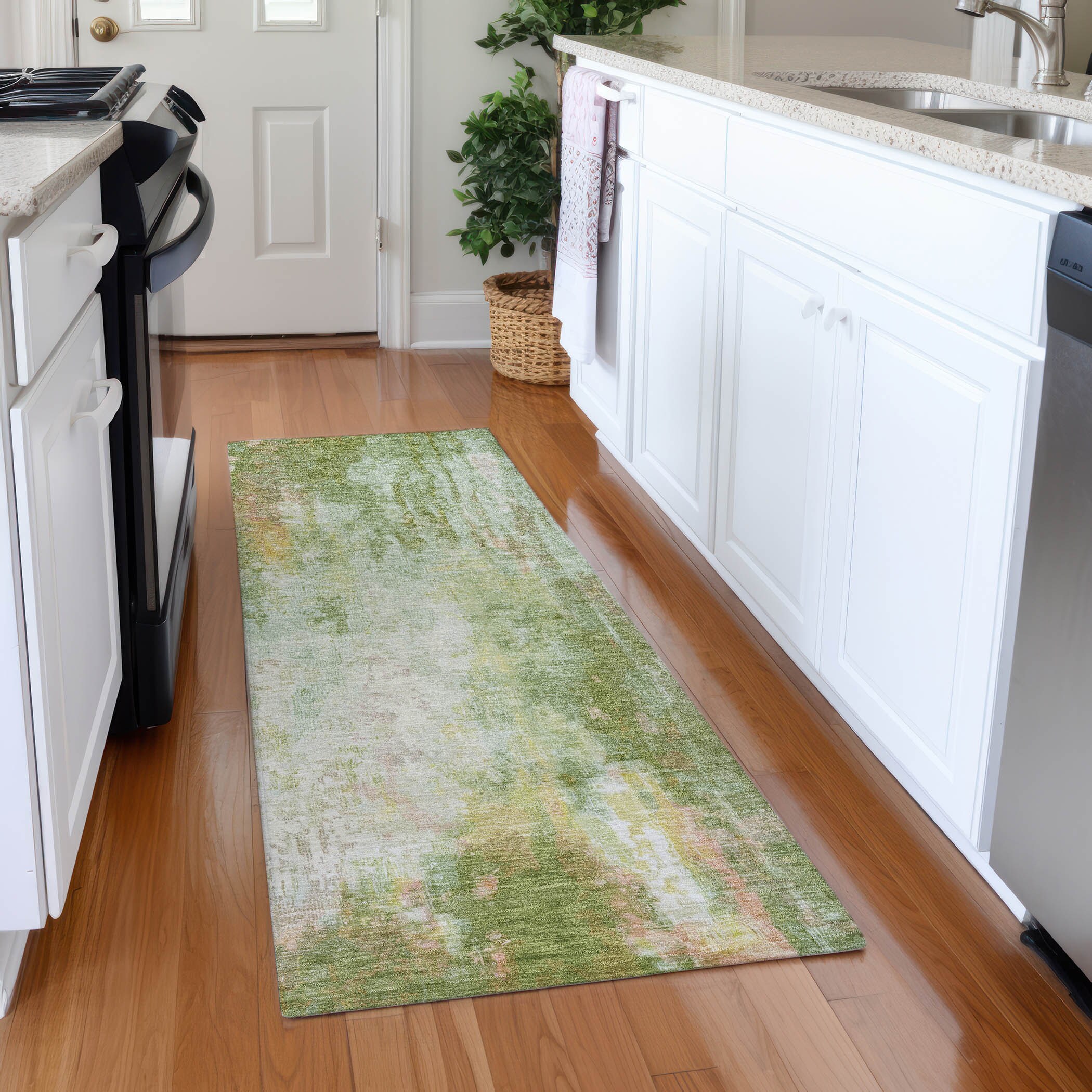 Addison Rugs ACN1640SA2X8 Chantille ACN1640SA 2 x 7 (ft) Loomed Sage Rectangular Indoor/Outdoor Machine washable Pet Friendly Area rug