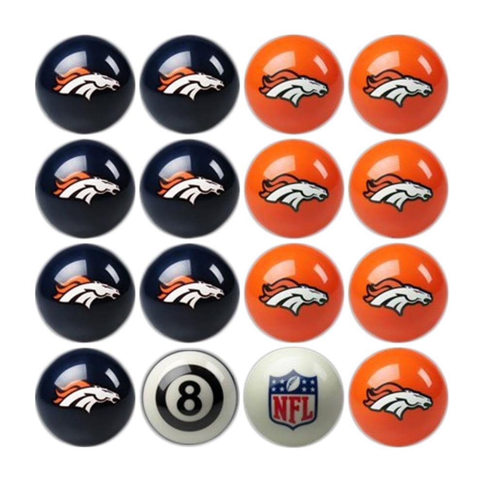 Denver Broncos Billiard Balls With Numbers For Sale