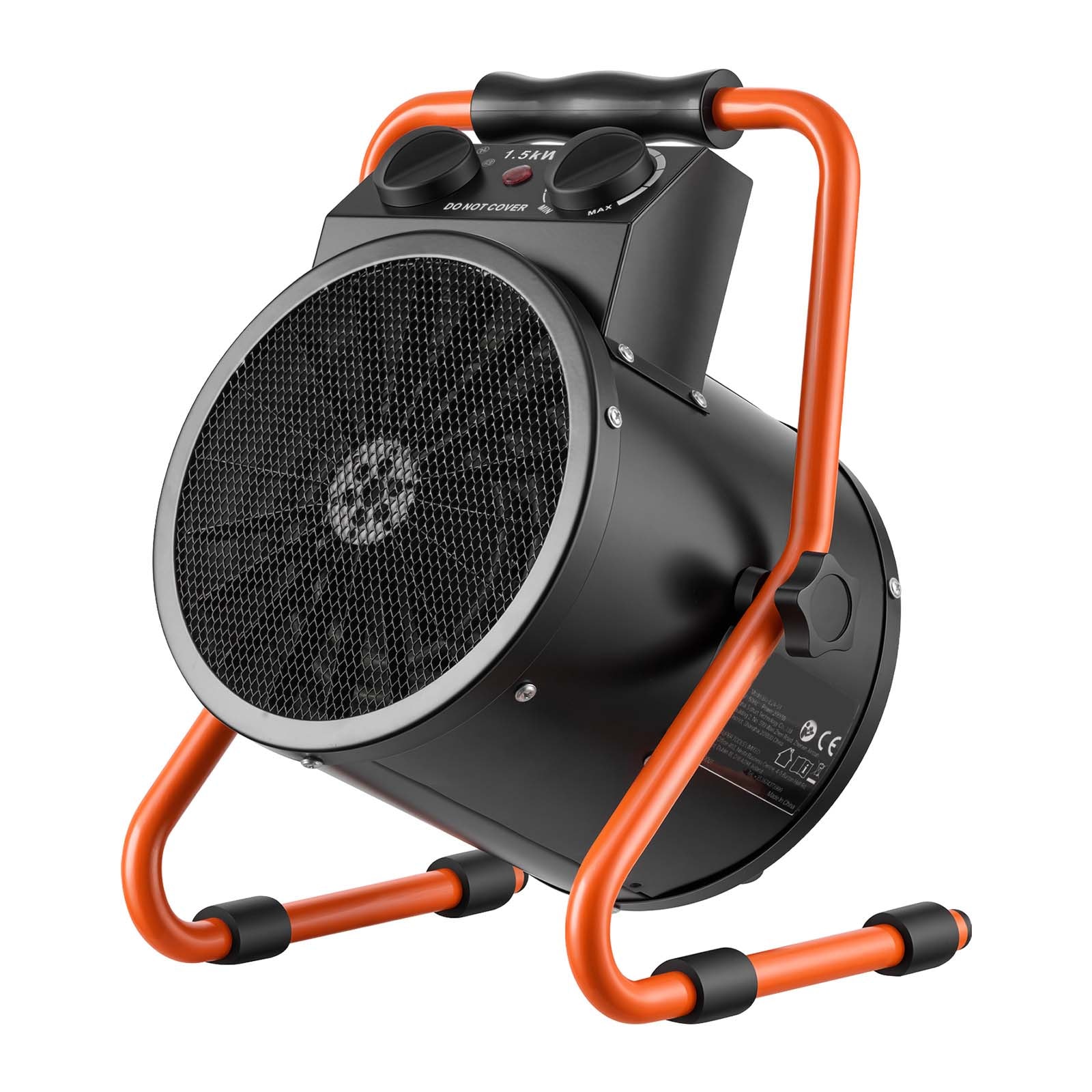 Greenhouse Heater 1500W Electric Space Heater with Fan and High Heat Modes IPX4 Protection 25 deg...