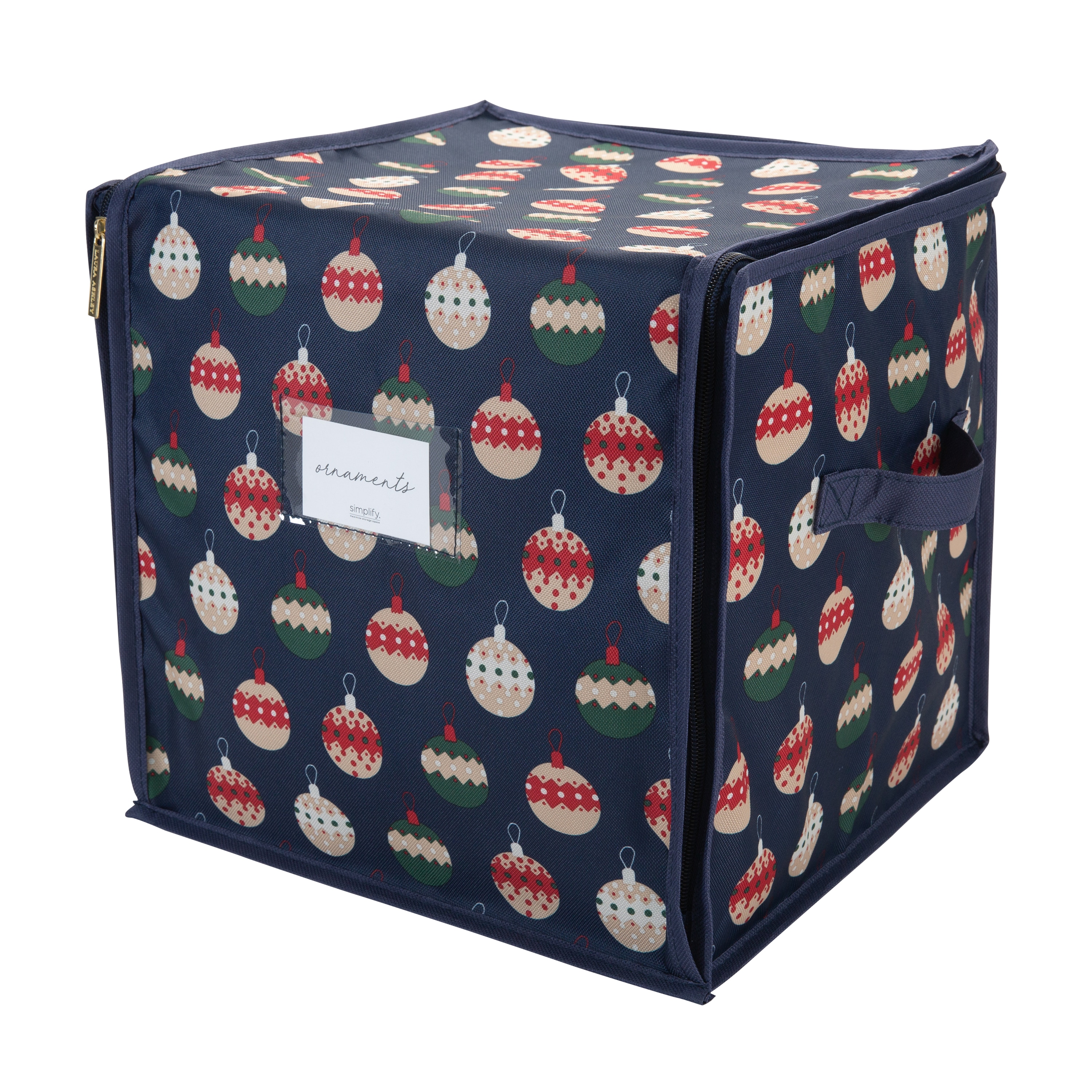 Simplify 19.5-in x 14.75-in 60-Compartment Red Cardboard Adjustable  Compartments Ornament Storage Box in the Ornament Storage Boxes department  at