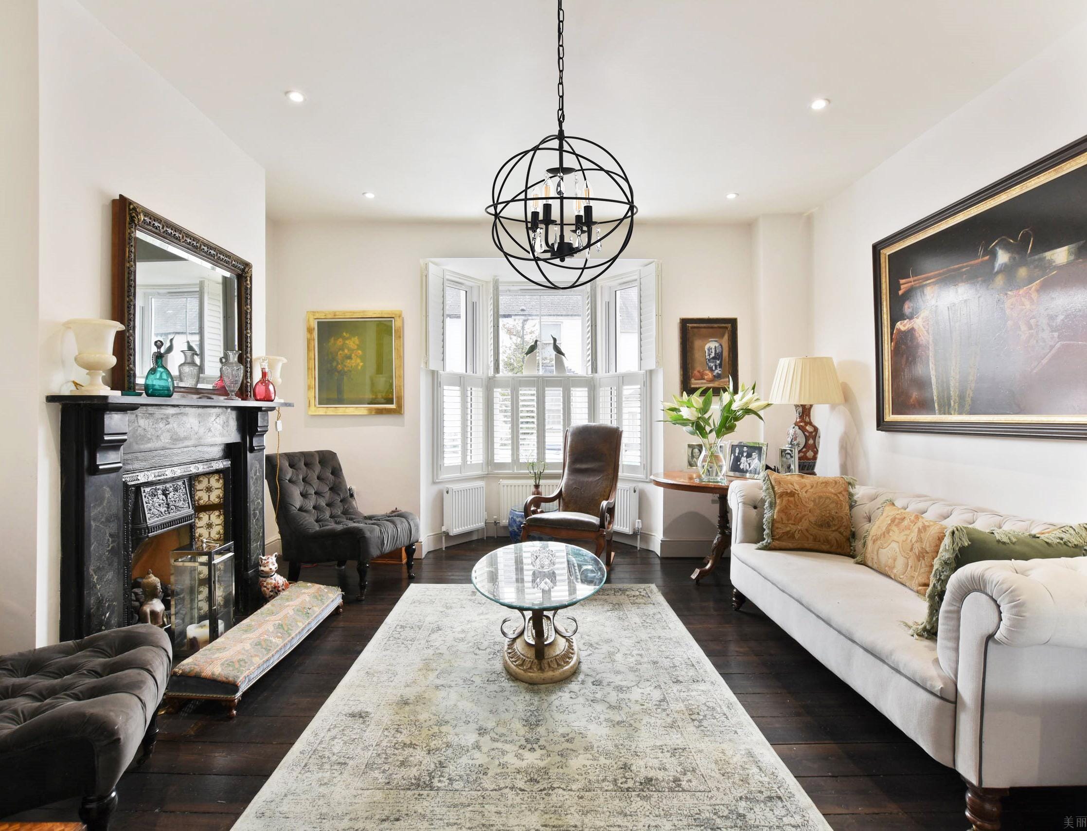 Elegant Wallace 4-Light Crystal Sphere Pendant in Matte Black
