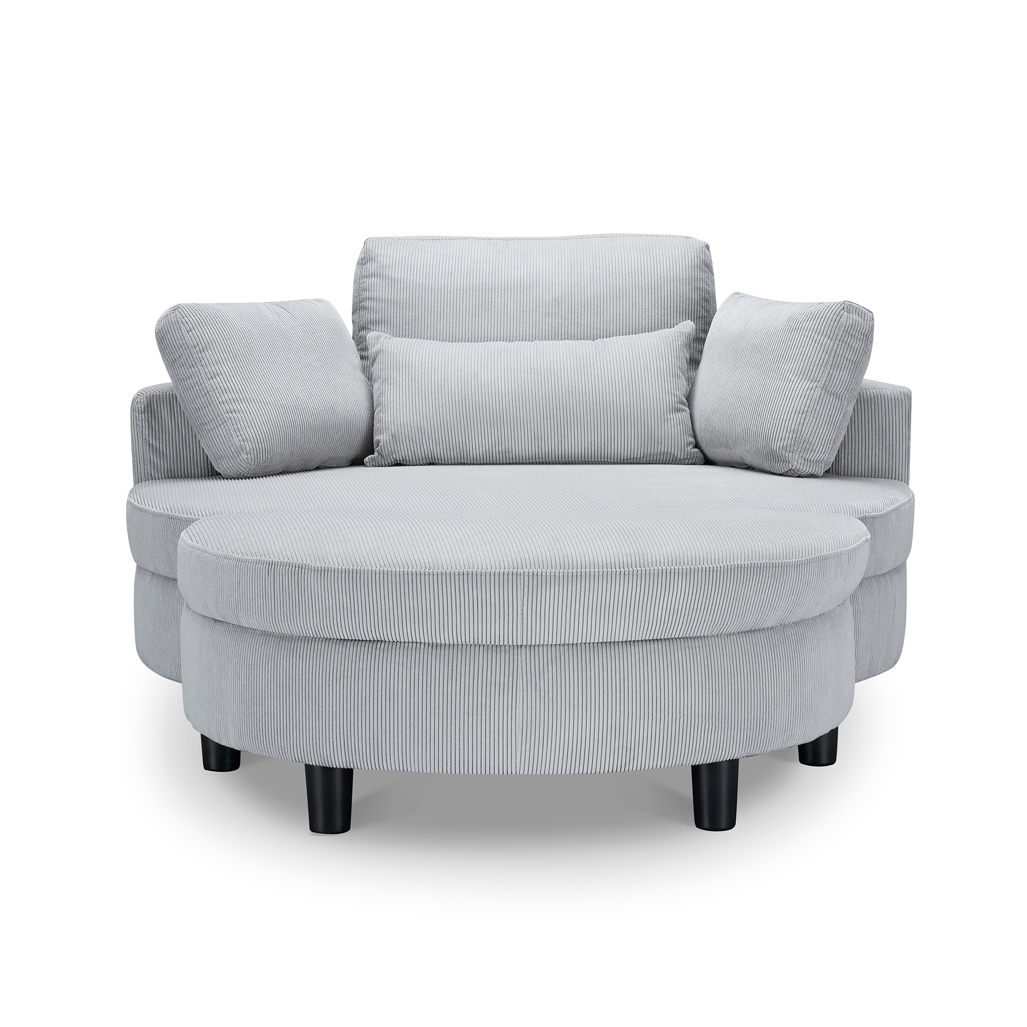 Bybafun YC5200010 51.2-in Modern Gray Reclining Sofa