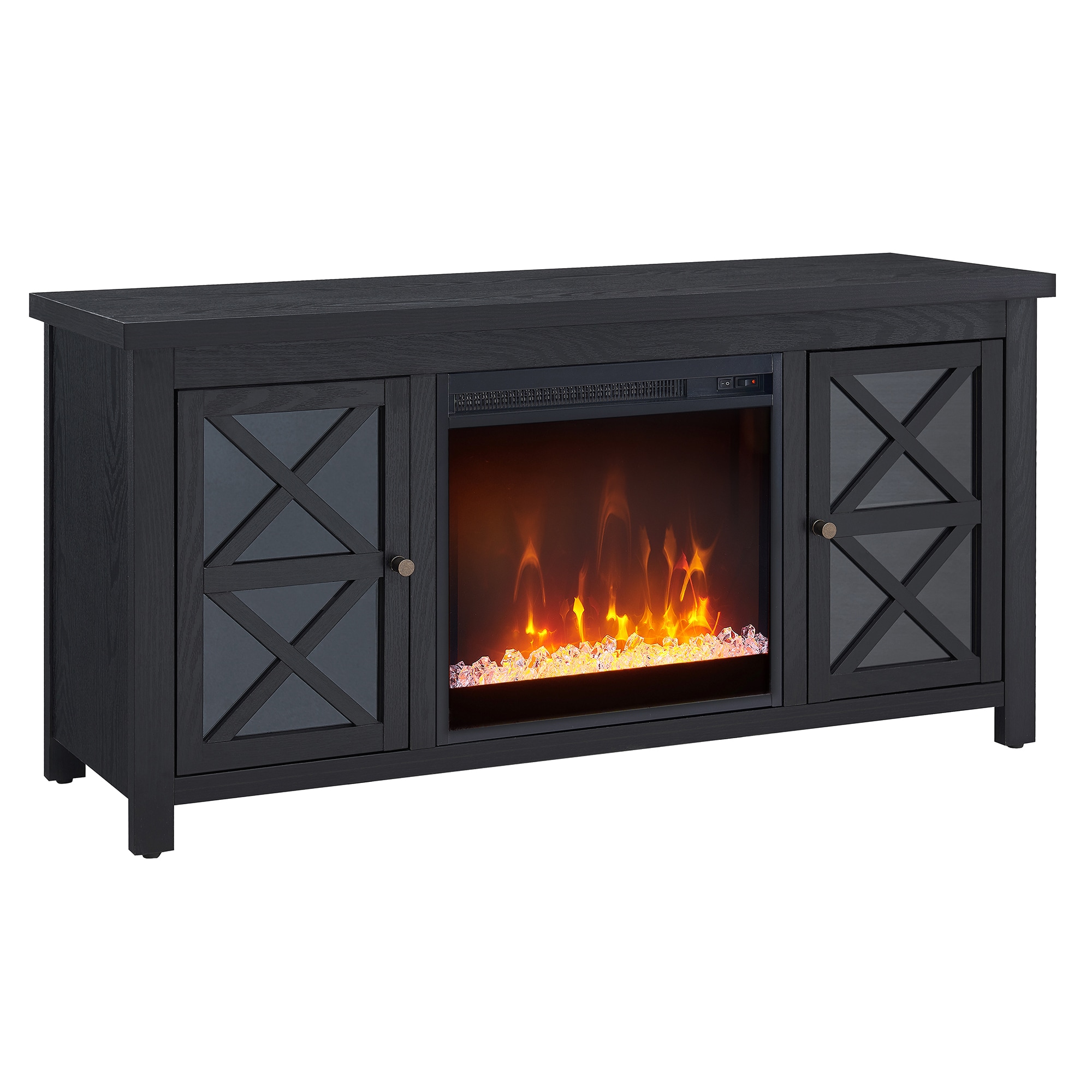 Hailey Home TV1090 Colton Modern/Contemporary Black TV stand ( Accommodates TVs up to 55-in )