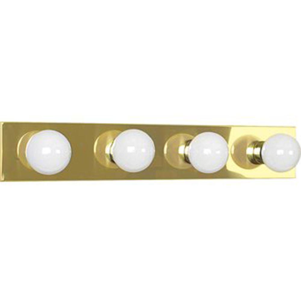 Sunset Lighting 435225 24-in 4 -Light Polished Brass Glam Vanity light