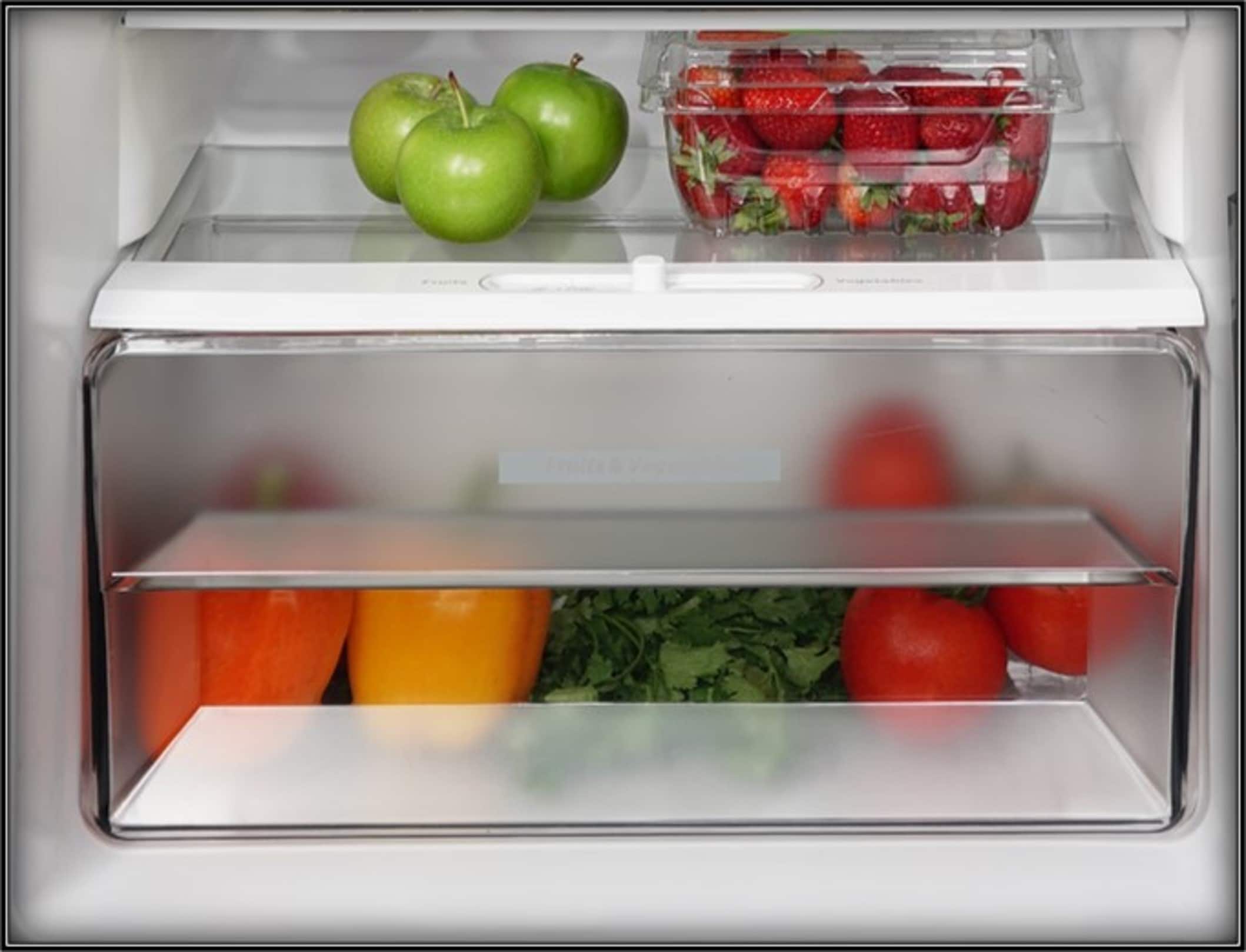 Premium Levella PRN7006HS 7.1 CuFt Frost Free Top-Mount Refrigerator with  Slide-Out Food Tray and Electronic Temperature Controls in Inox
