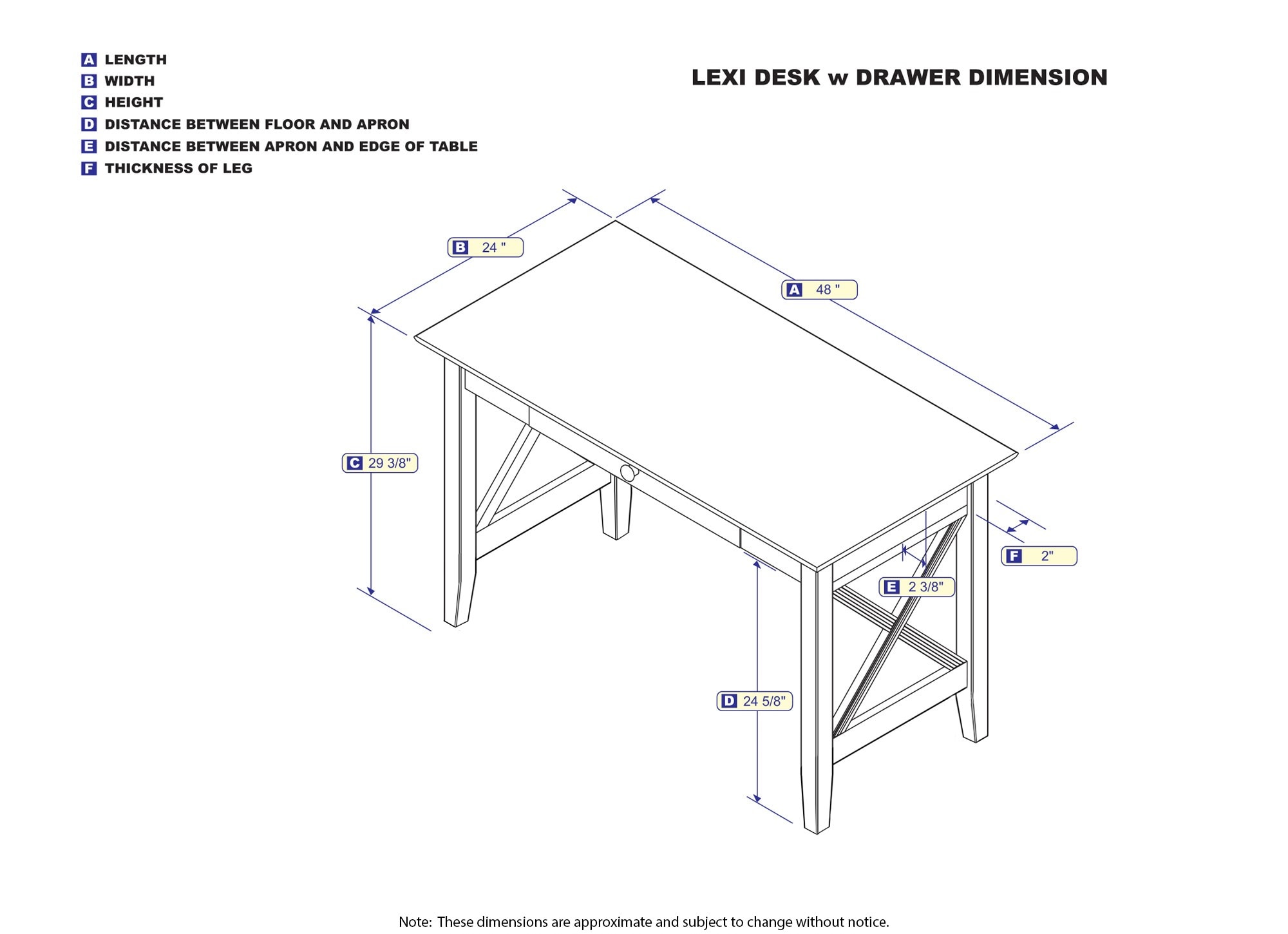 AFI Furnishings AH12244 desks - View #7