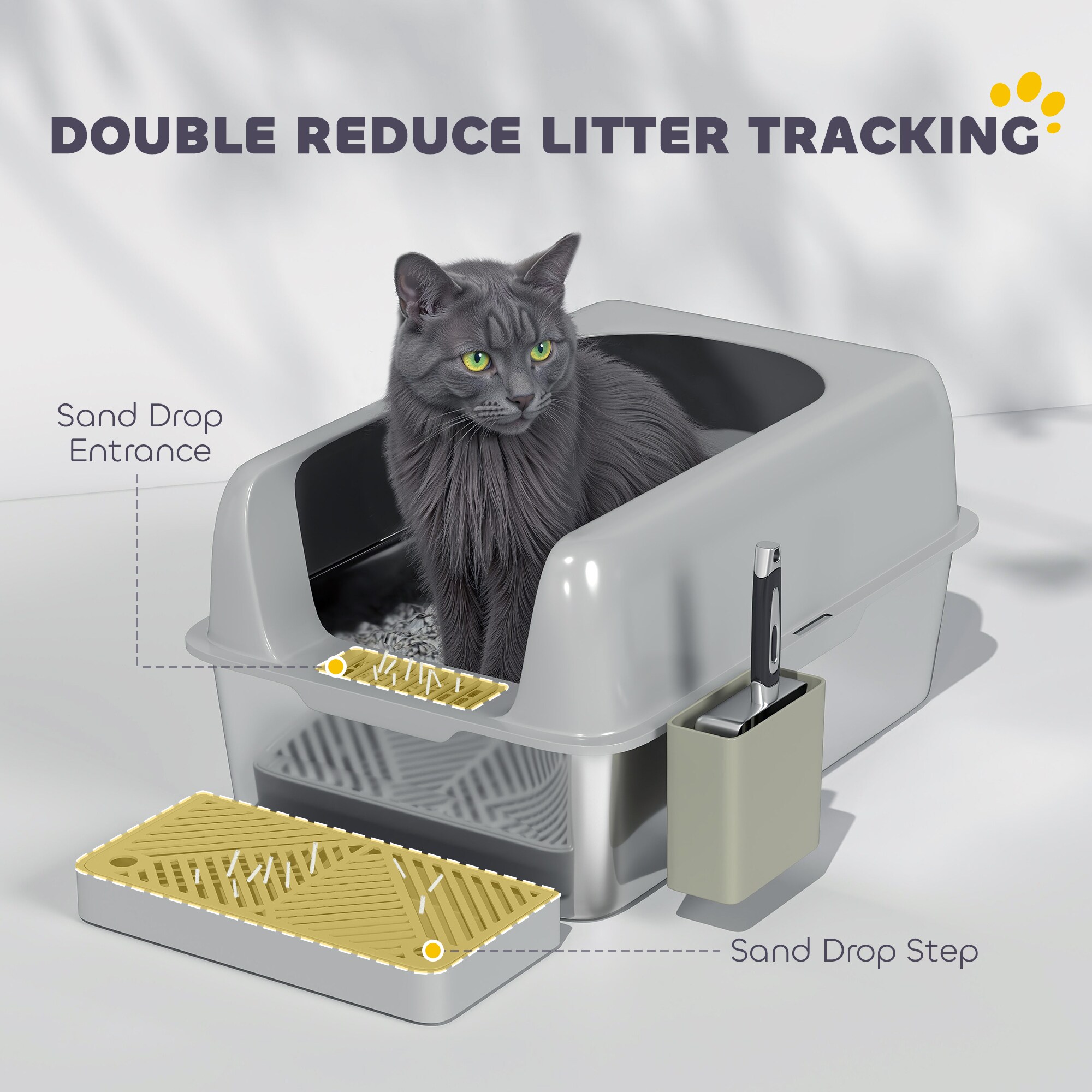 PawHut D31-114V00LG Cat-Litter-Box - View #8