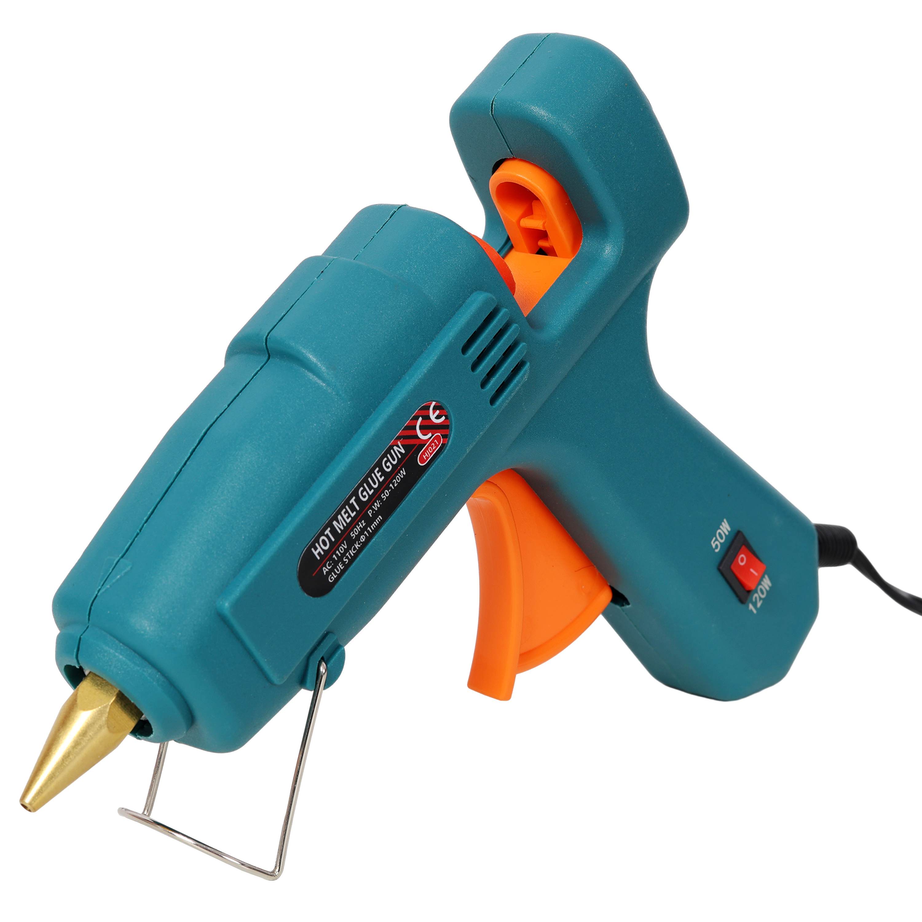 Rbied Two Temperature Hot Glue Gun with 30 Glue Sticks and Black Storage Bag DIY Tool Green