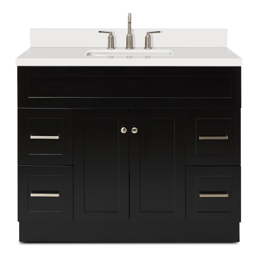 ARIEL Hamlet 42-in Black Undermount Single Sink Bathroom Vanity With ...