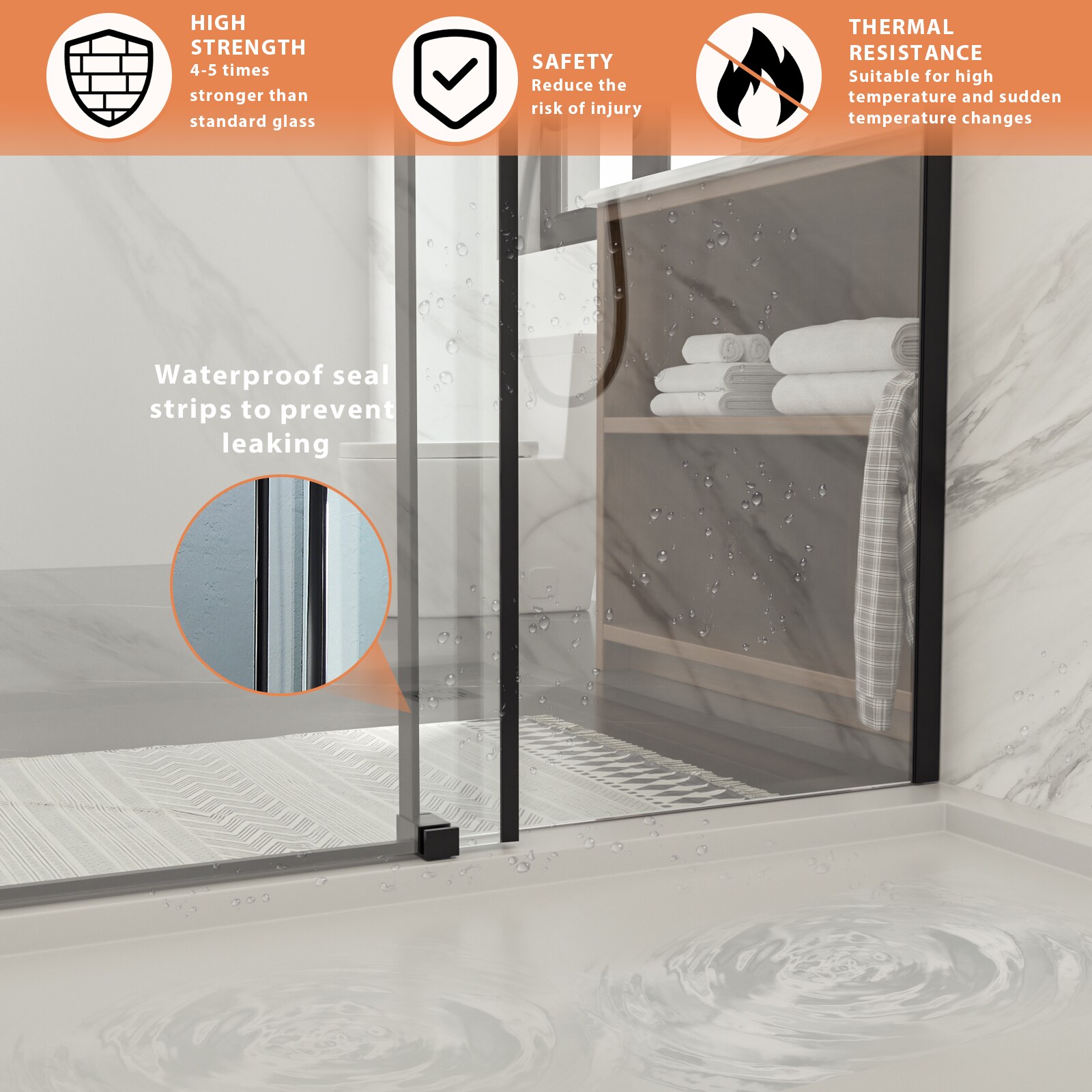 Lordear LD-SEP88BN100 Shower-Doors - View #5