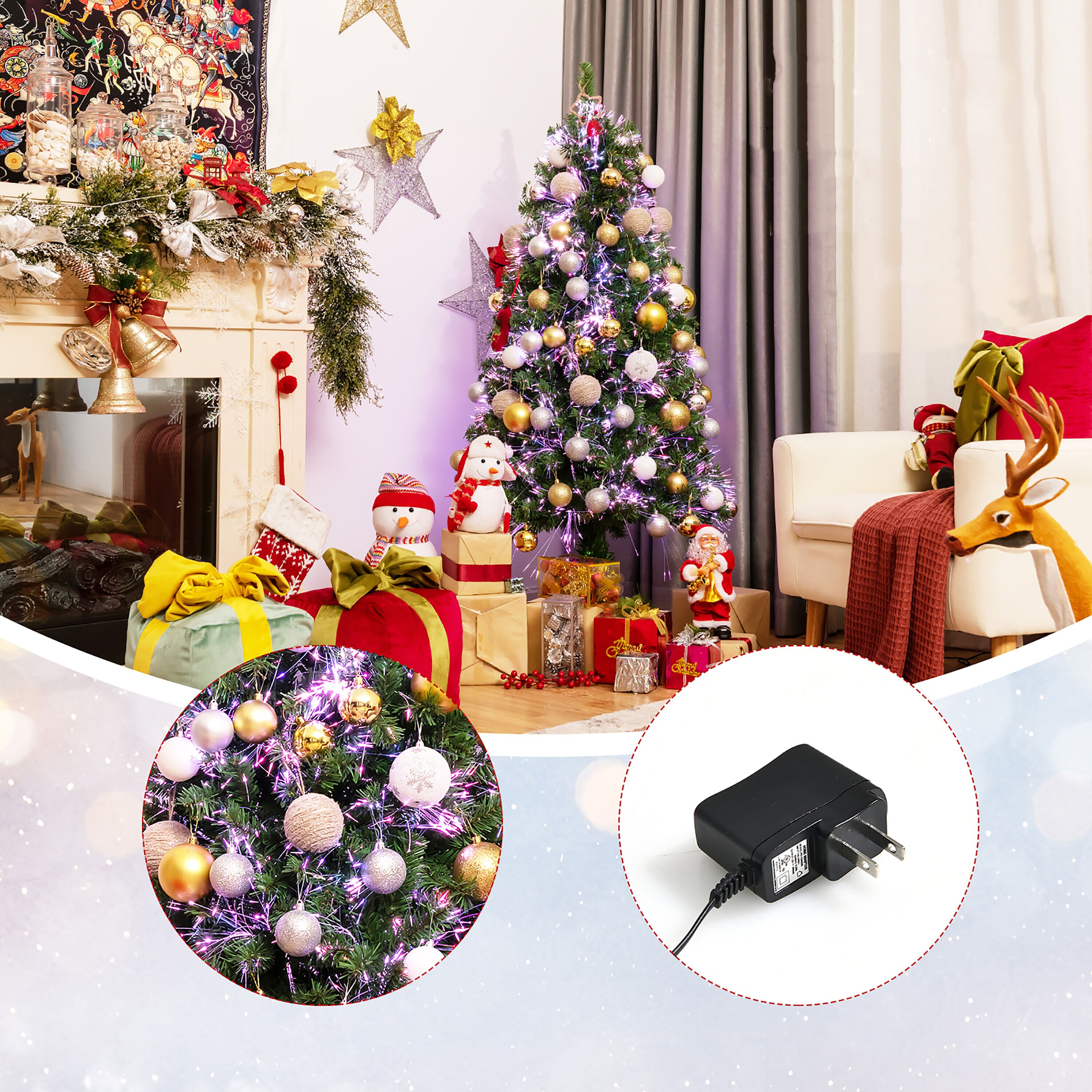 Costway CM23731US Artificial-Christmas-Trees - View #3