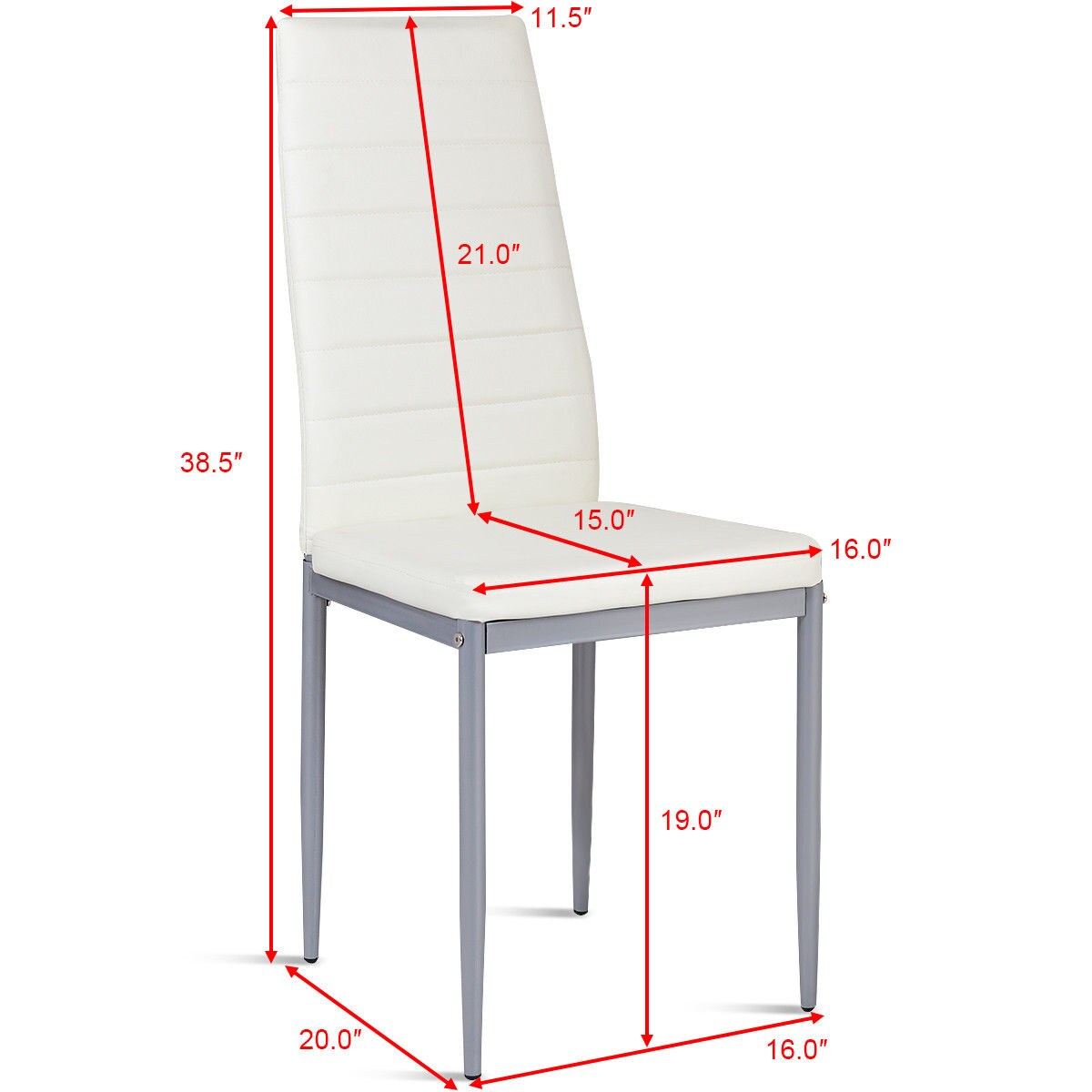 Goplus HW52019WH Dining-Chairs - View #9
