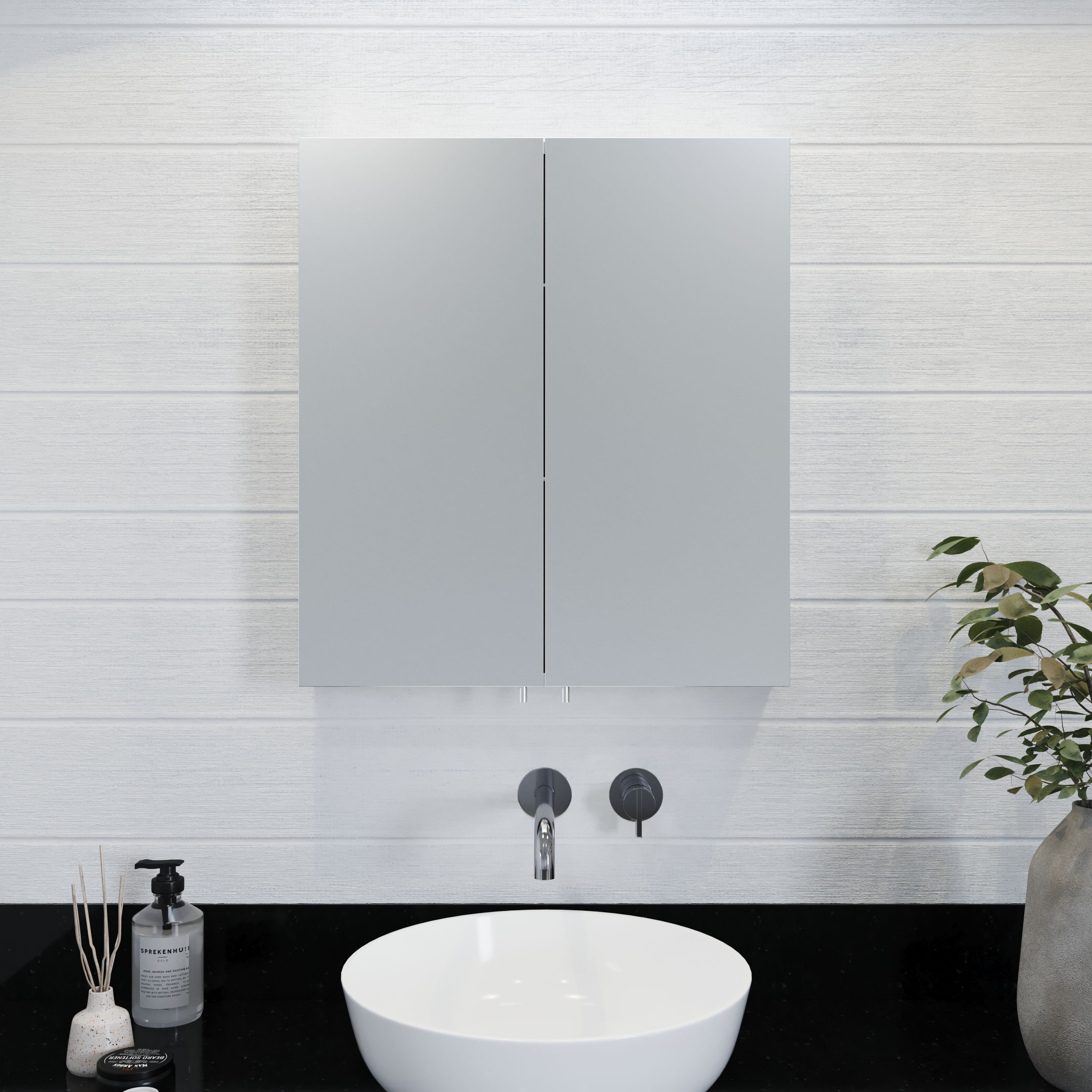 Croydex WC940205US 24-Inches x 26-Inches Surface Mount Stainless Steel Mirrored Rectangle Medicine Cabinet