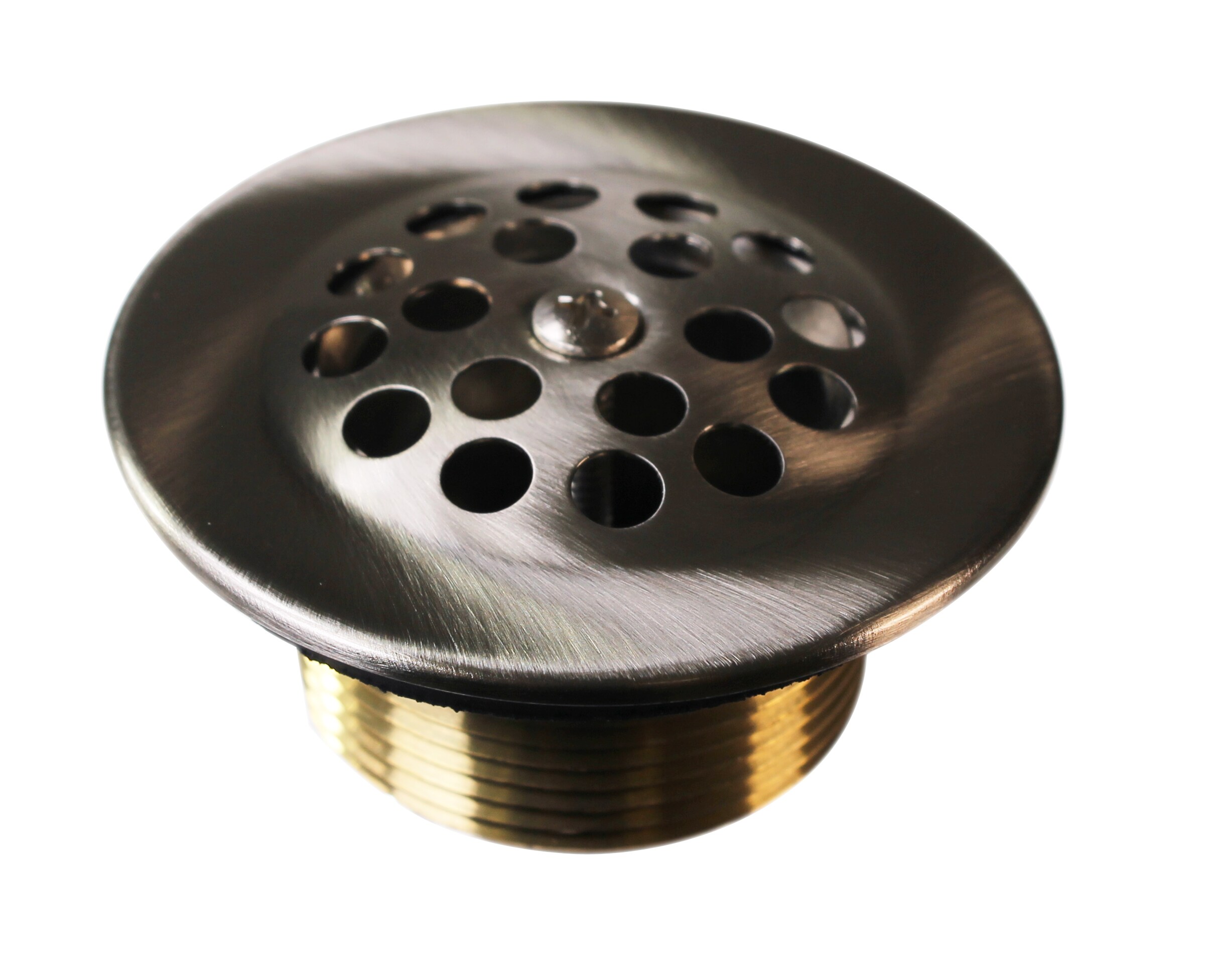 WESTBRASS D3311-F-07 1-3/8 In. Bath Drain with Grid and Screw In Satin Nickel