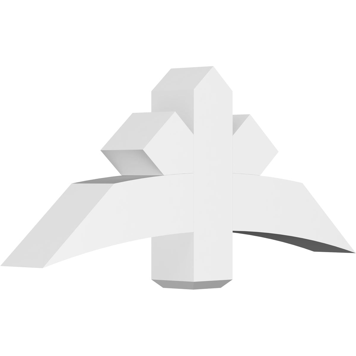 Ekena Millwork GBP048X20X0606ALB00 Alberta White PVC Gable bracket