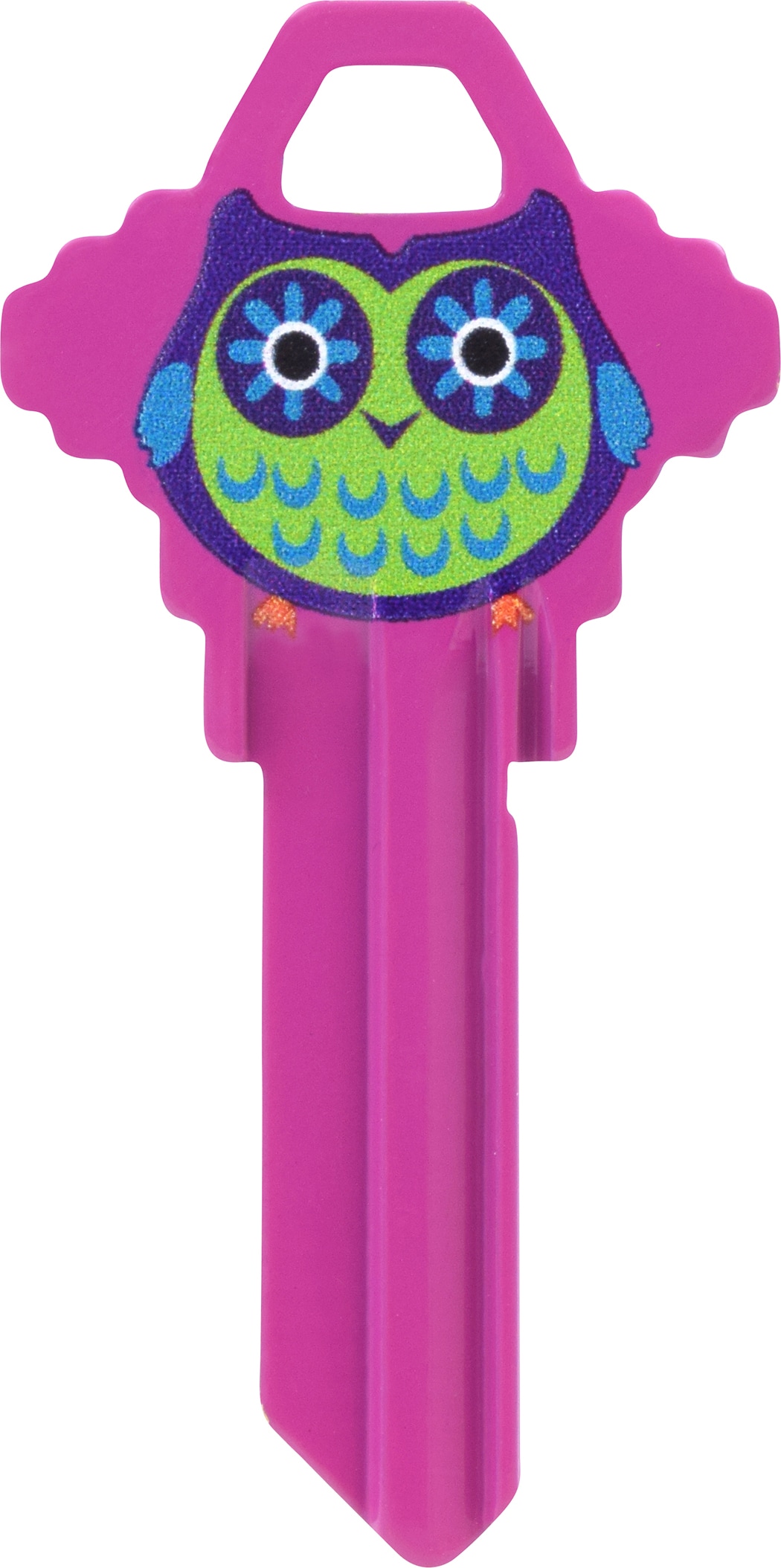 Hillman 88976 Magenta Decorative Key Brass House/Entry Key Blank