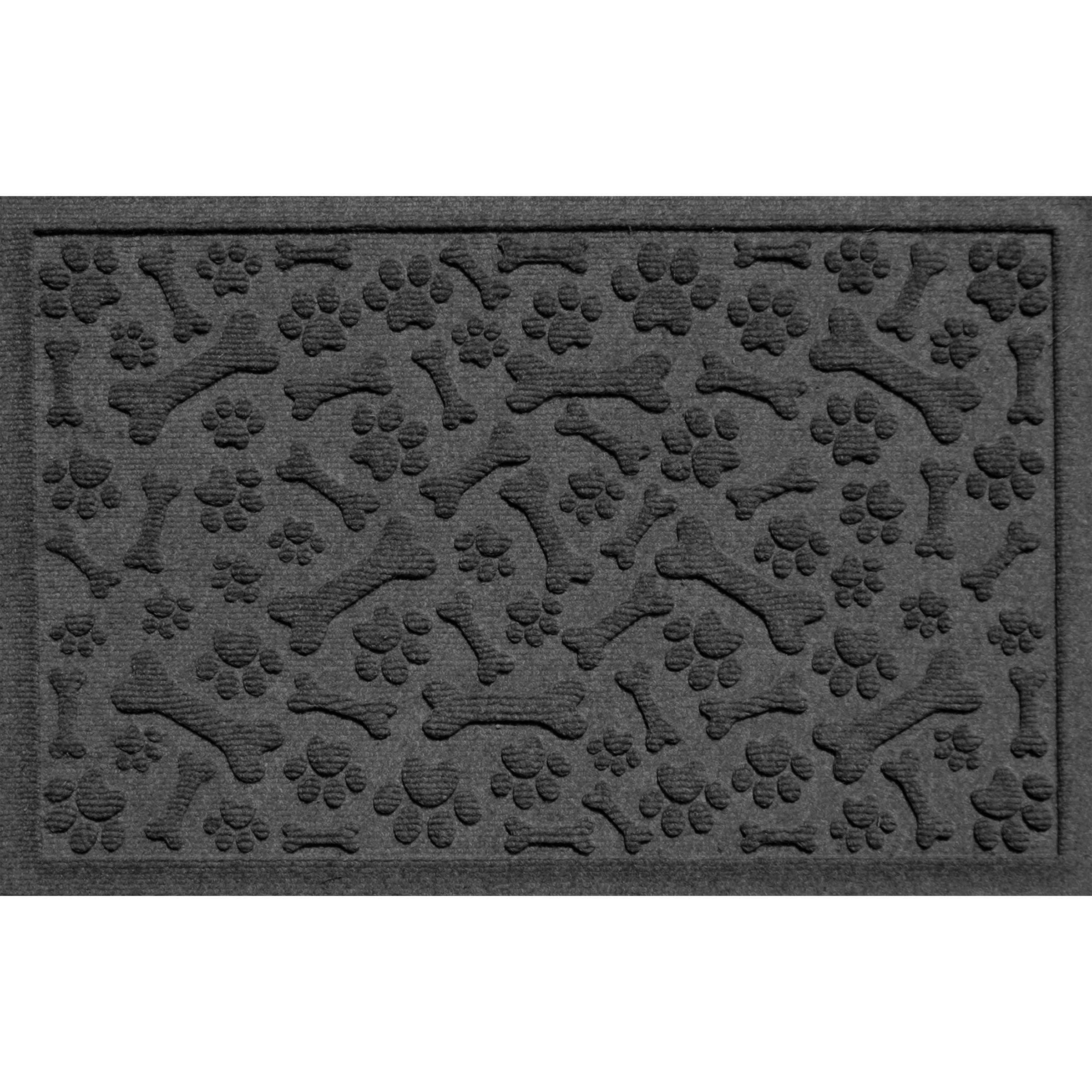 Bungalow Flooring 3-ft x 5-ft Charcoal Rectangular Indoor or Outdoor  Decorative Home Door Mat in the Mats department at