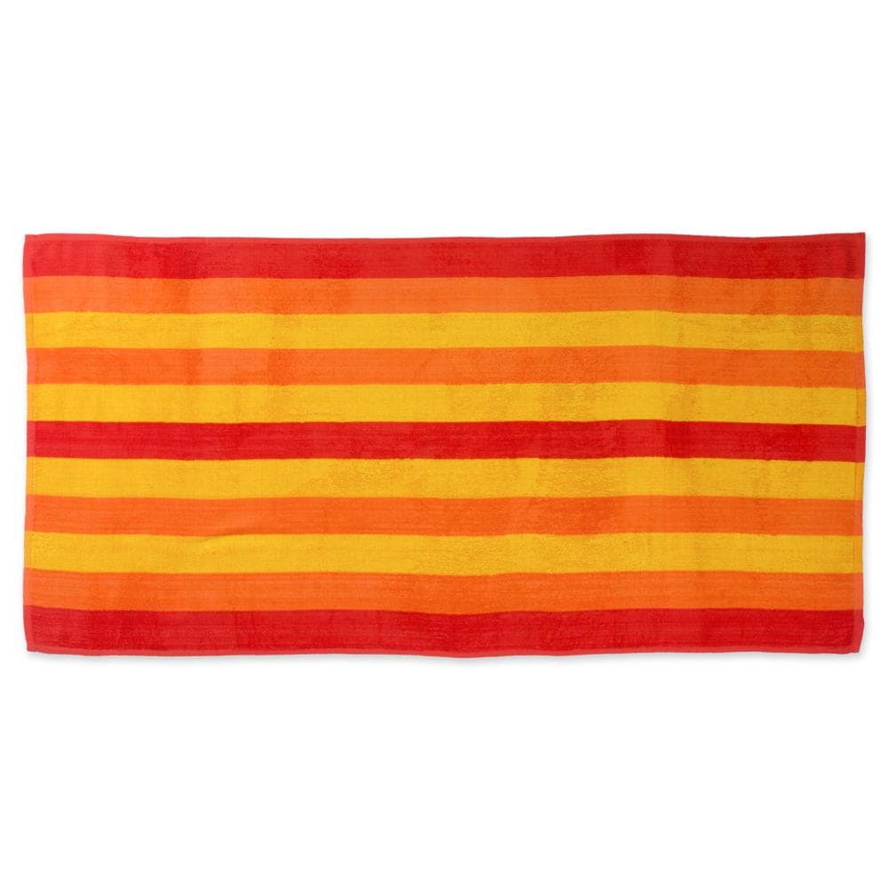 DII 70208A Orange Cotton Quick Dry Beach Towel