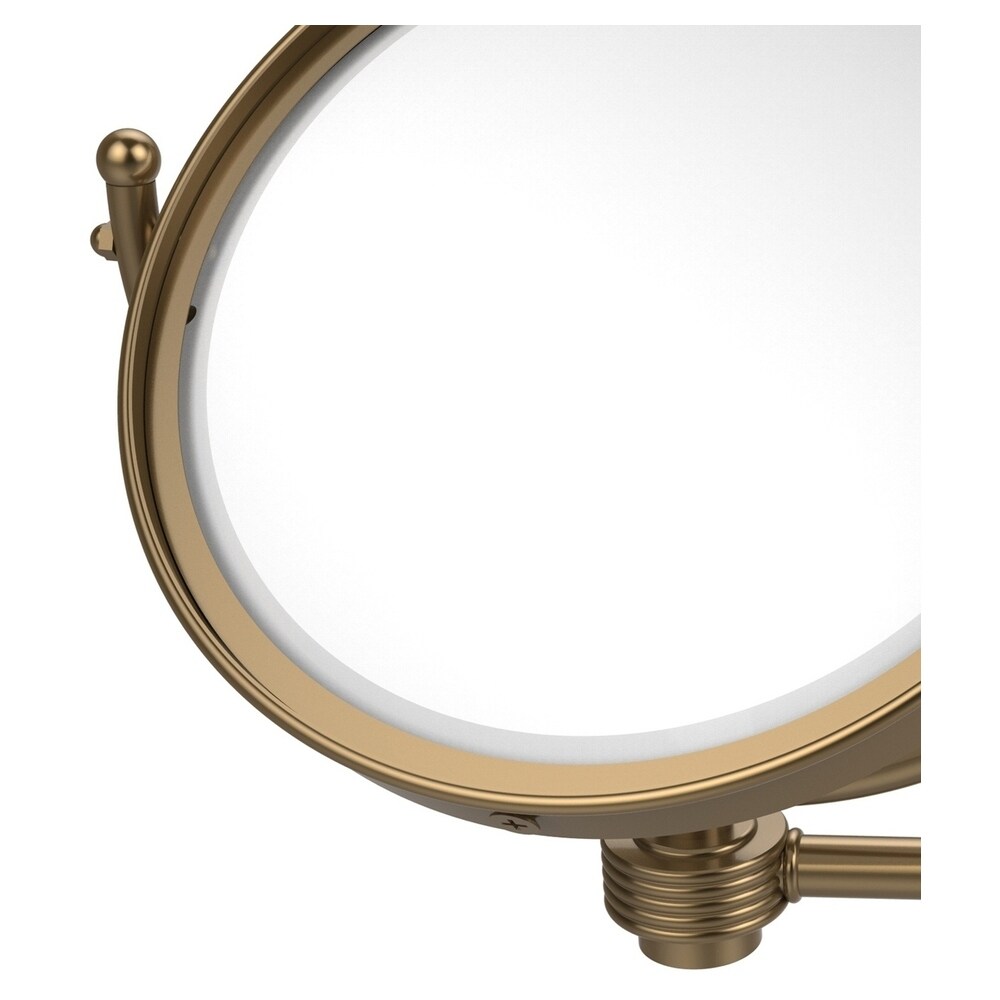 Allied Brass 8-in x 10-in Brushed Copper Double-sided 3X Magnifying Wall- mounted Vanity Mirror in the Makeup Mirrors department at