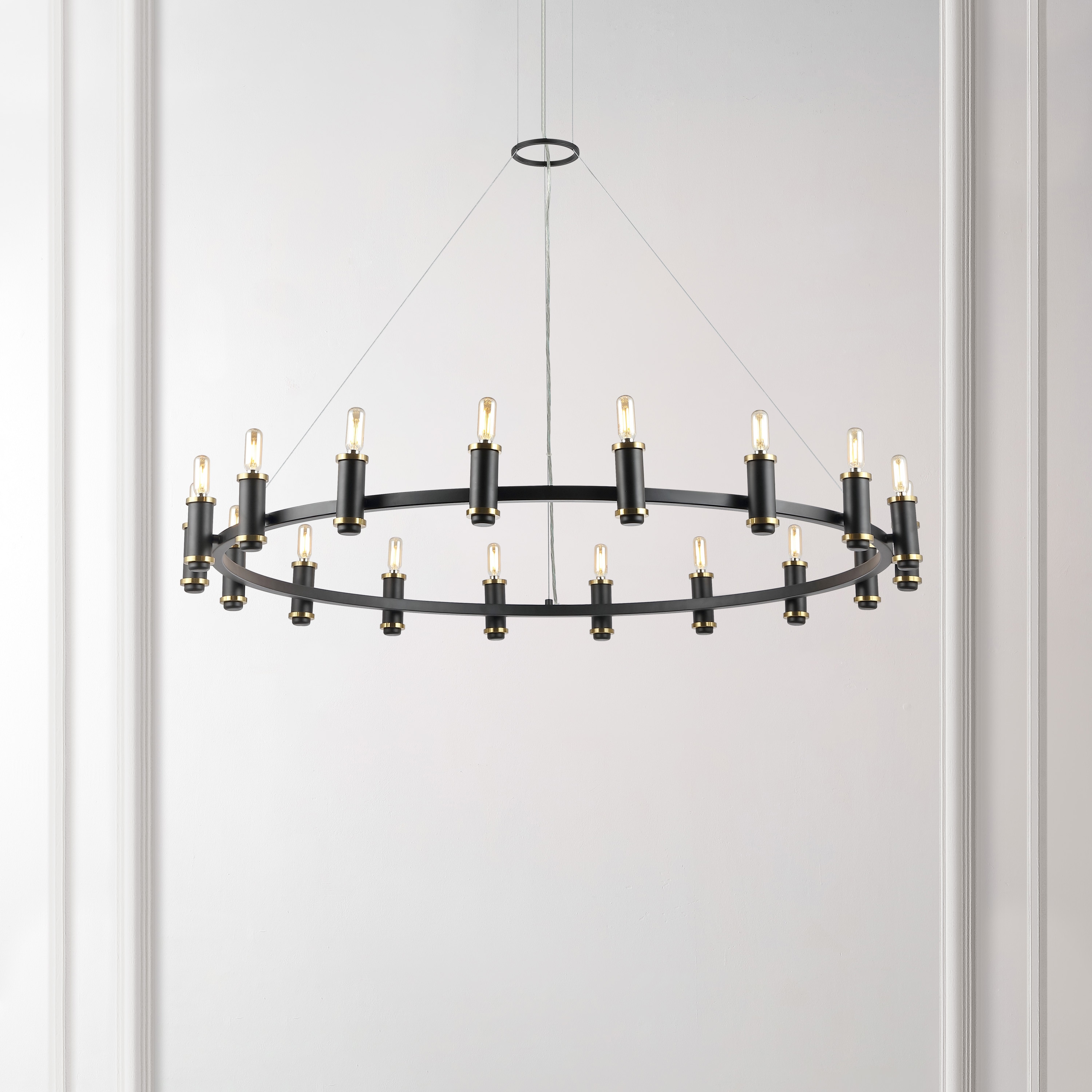 Safavieh CHA4065A 46-in W x 81-in H Metal Chandelier Abstract Wall accent