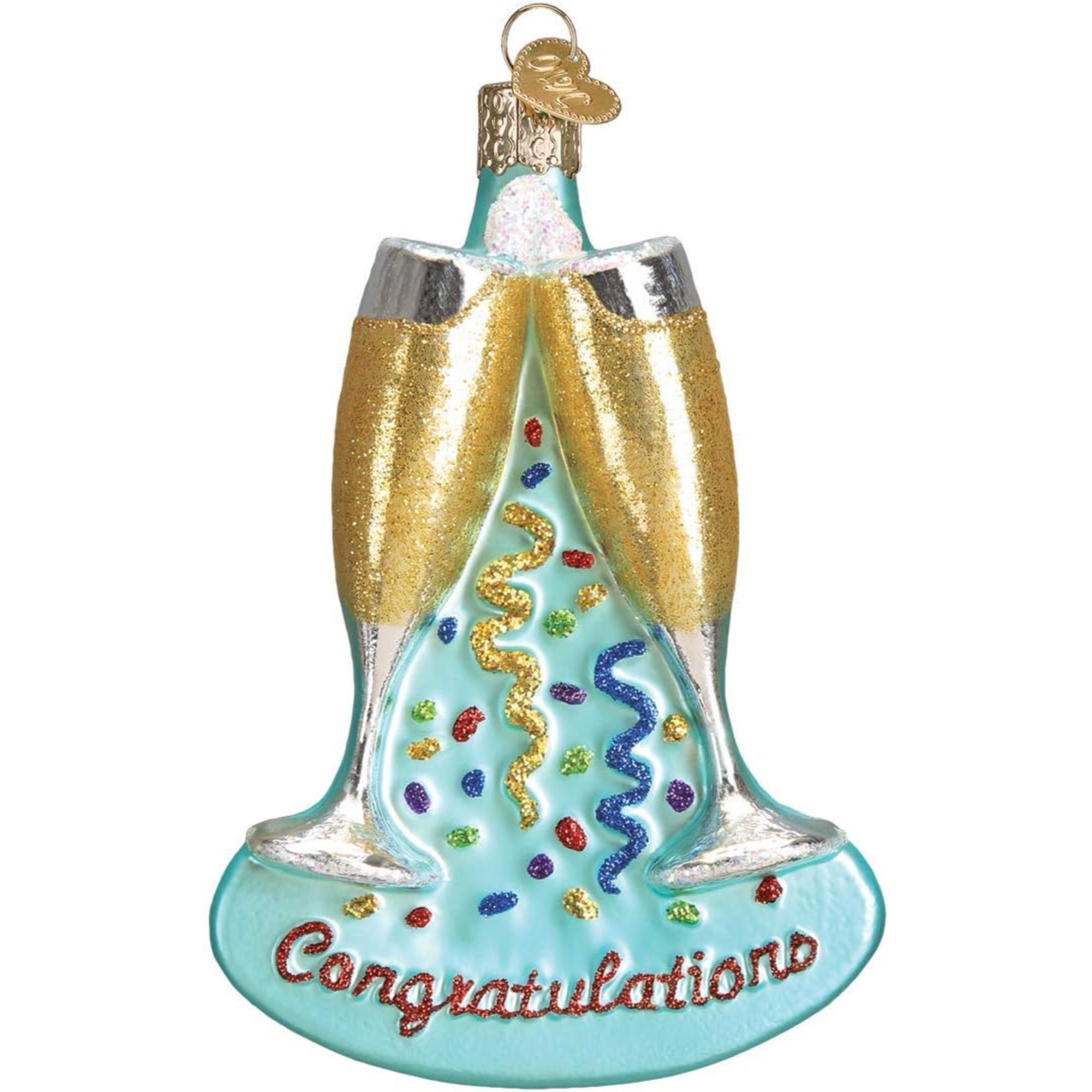 Old World Christmas 729343322173 Blown Glass Ornament for Christmas Tree - Champagne Toast