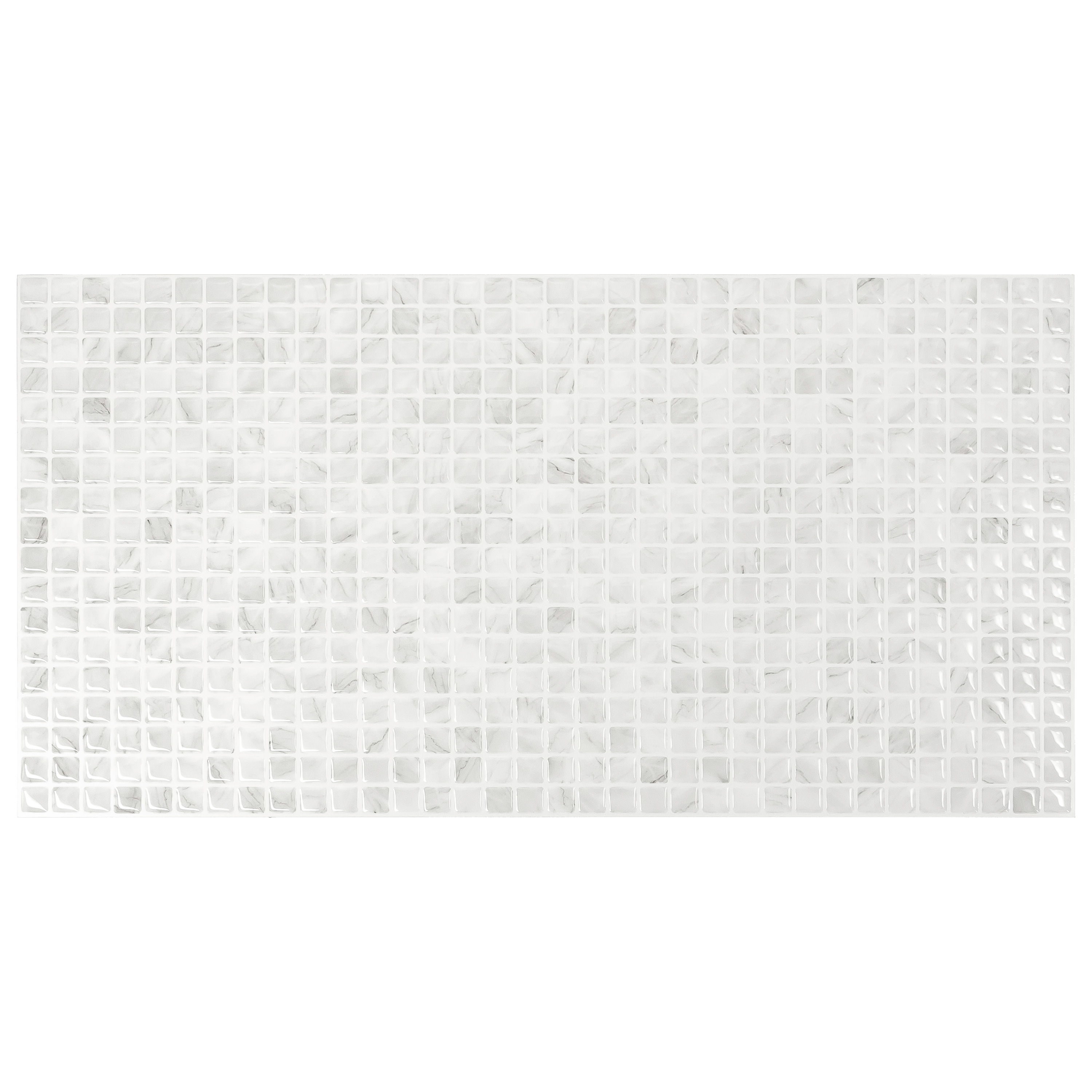 Smart Tiles Ravenna Bianco Peel and Stick Backsplash - White/Grey - Marble  Look - 10-in x 10-in - Glossy Resin - 4-Pack