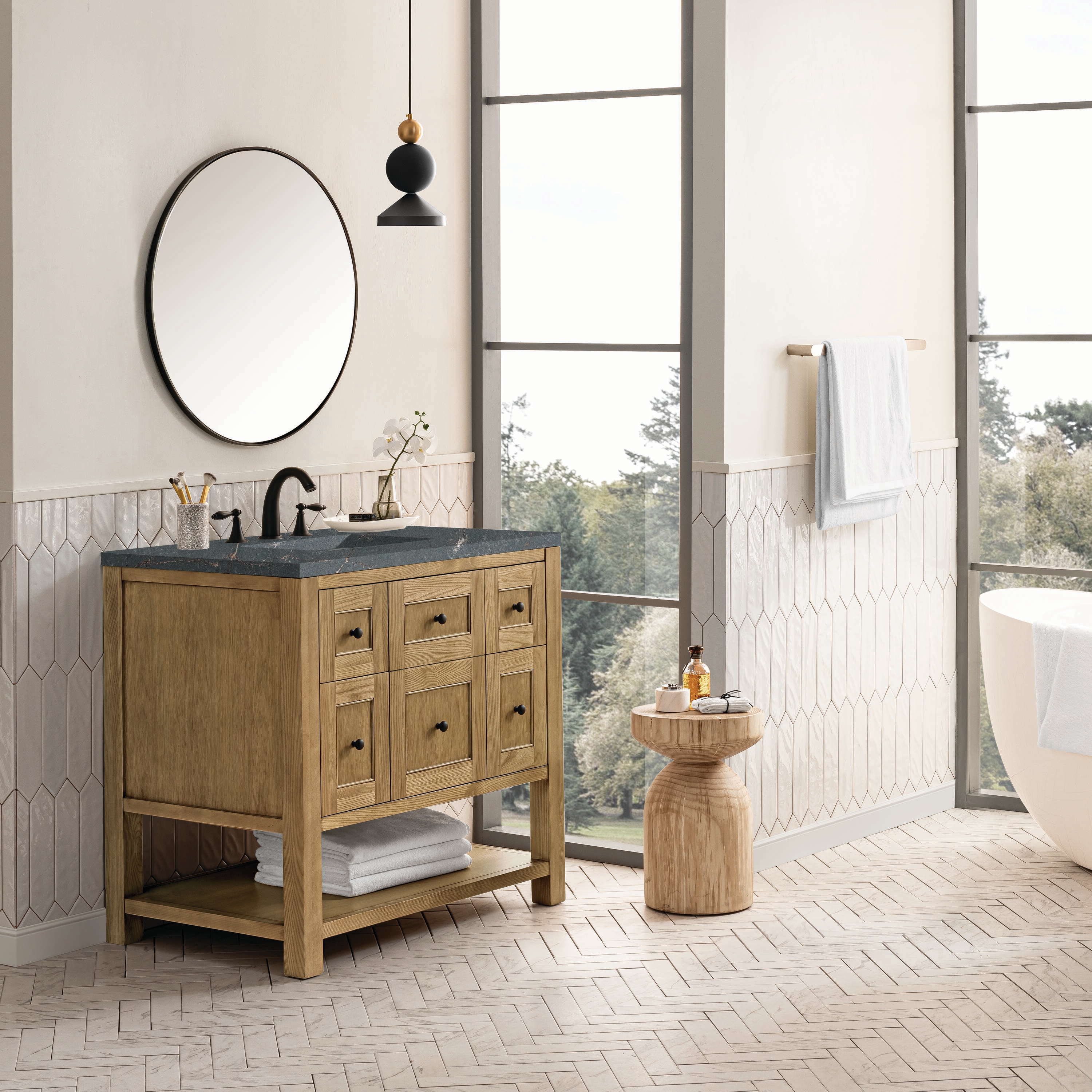 James Martin Vanities 330-V36-LNO-3PBL Bath-Vanity-Combo - View #3